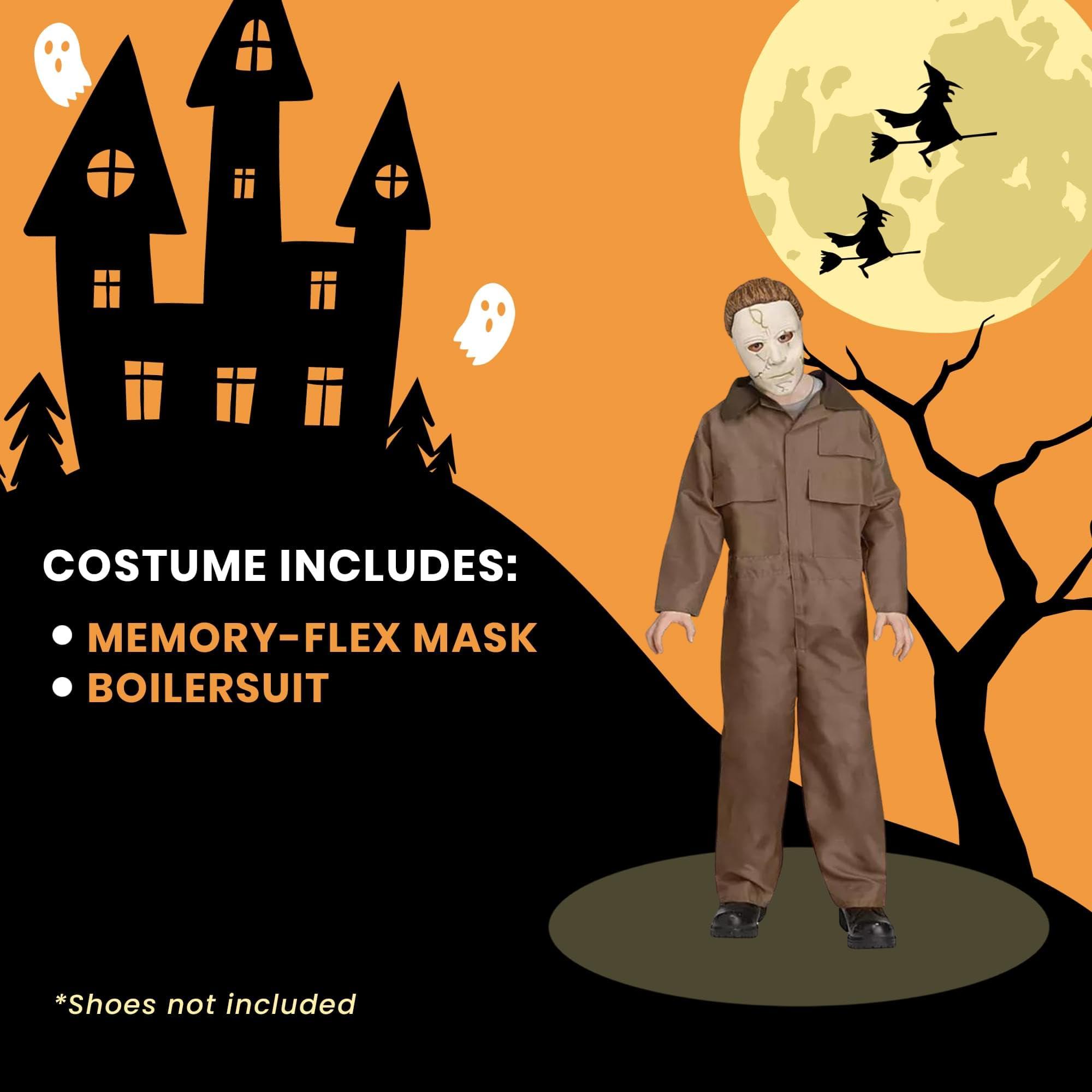 Fun World Halloween Michael Myers Child Costume and Memory-Flex Mask | Large 12/14