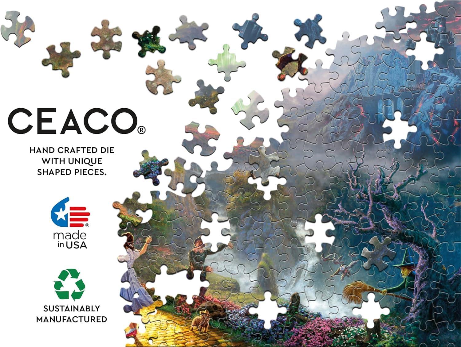 Ceaco Ceaco - Thomas Kinkade - The Wizard of Oz - Dorothy Discovers Emerald City - 750 Piece Glitter Jigsaw Puzzle