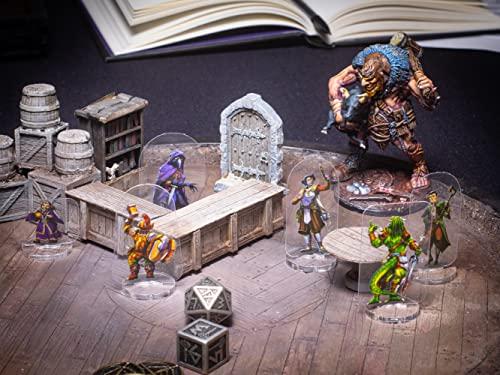Arcknight Arcknight Flat Plastic Miniatures: Supers!; 62 Unique Superhero-Themed Minis for Starfinder; Affordable, Skinny Figurines for SF, Shadowrun, and Other Tabletop RPG Games