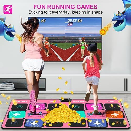 FWFX FWFX Dance Mat for Adults and Kids, Double User Wireless Dance Pad Game for TV, Plug and Play Electronic Dance Mats with Smart Camera, Exercise Dancing Mat for Family Games, Birthday Gifts Ideas