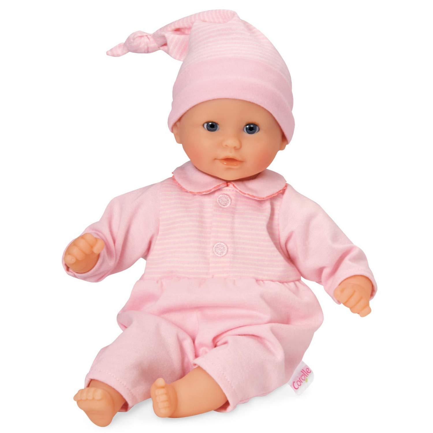 Corolle Corolle Bb Calin Charming Pastel Baby Doll - 12\" Soft Body Doll with Pink Outfit, Sleeping Eyes Open and Close, Vanilla-Scented, for Kids Ages 18 Months and up