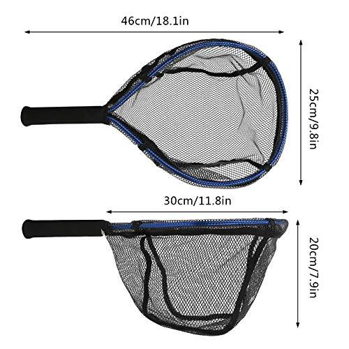 Oreilet Oreilet Small Fishing Landing Net, Fishing Net, for Keeping Lures Catching Releasing(Blue)