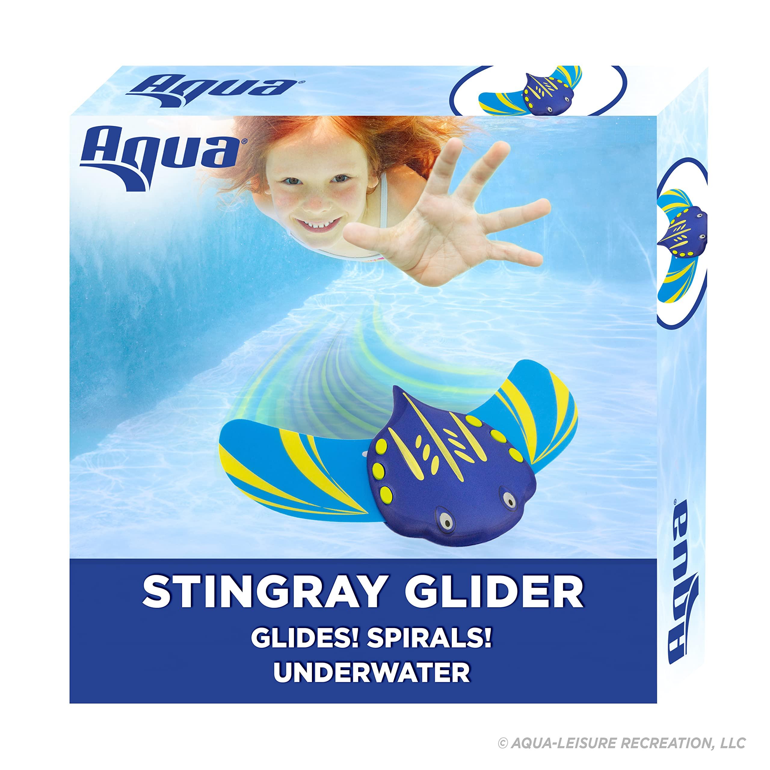 Aqua Leisure Aqua Stingray Underwater Glider, Swimming Pool Toy, Self-Propelled, Adjustable Fins, Travels up to 60 Feet, Dive and Retrieve Pool Toy