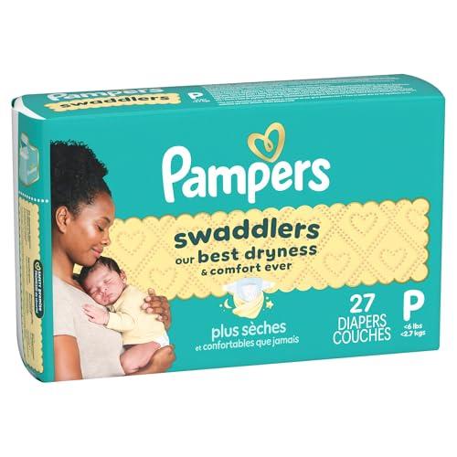 Pampers Pampers Baby Diapers - Swaddlers - Size P1, 27 Count, Ultra Absorbent Disposable Preemie Diaper