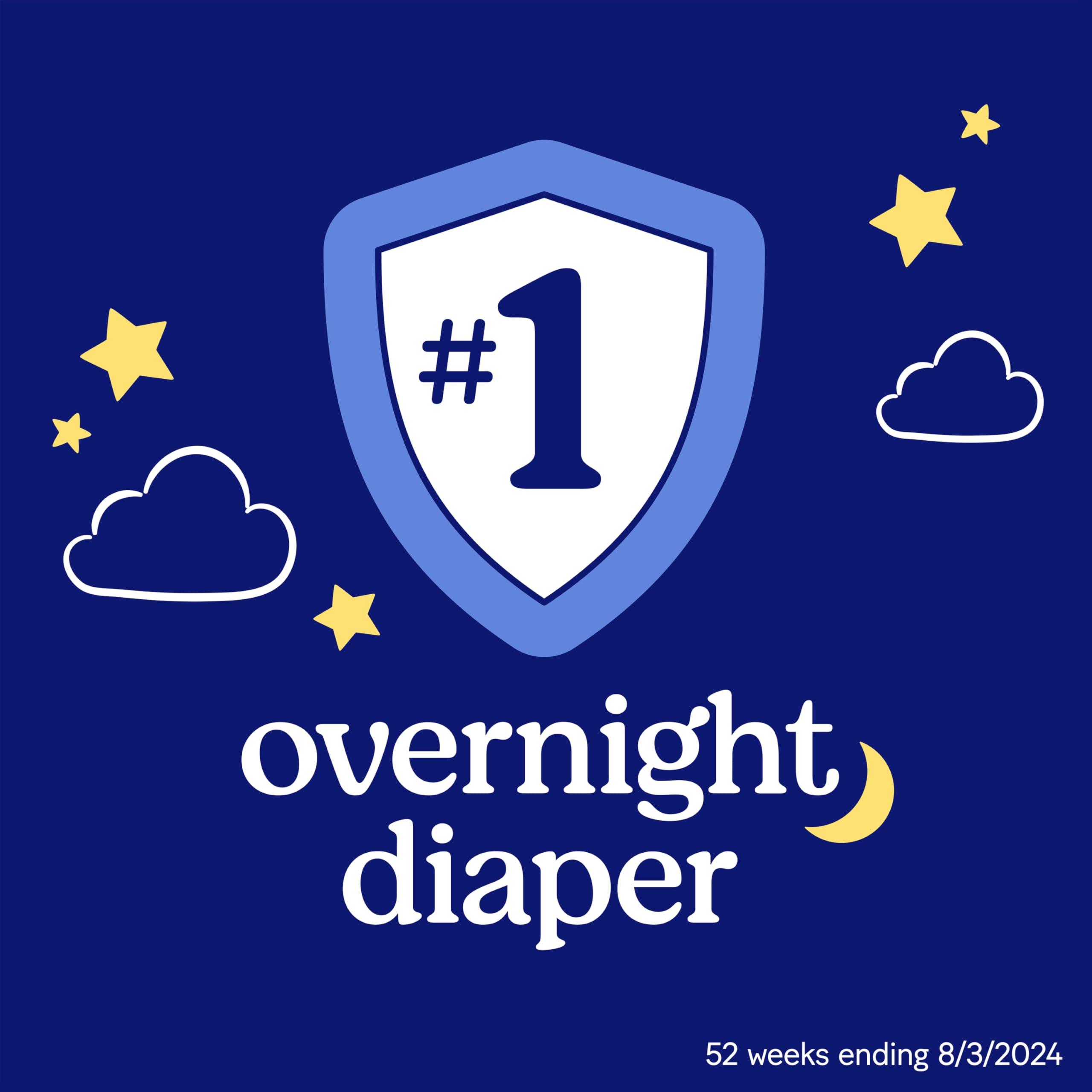HUGGIES Huggies Size 3 Overnites Baby Diapers: Overnight Diapers, Size 3 (16-28 lbs), 132 Ct (2 Packs of 66)