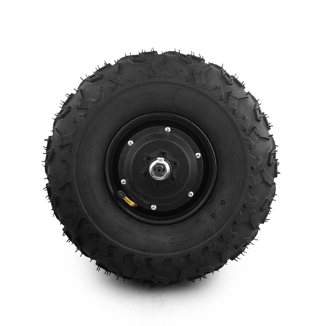 L-faster 350W All Terrain Electric Wheelbarrow Wheel With 145/70-6 Fat Off Road Rough Tyre 14.5\" Electrical Trolley Gear Motor48V 350W