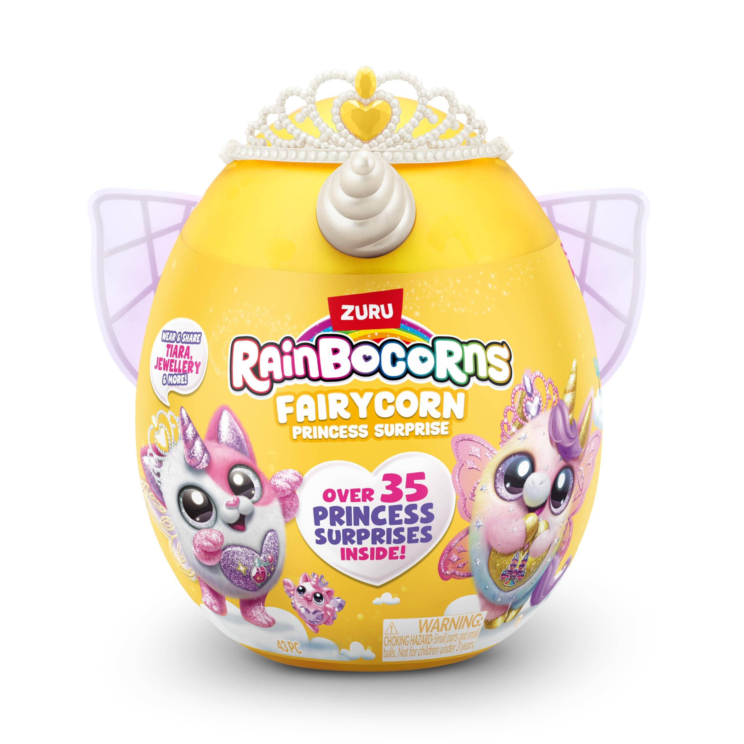 Rainbocorns Rainbocorns Fairycorn Princess Surprise (Kitty) by ZURU 11" Collectible Plush Stuffed Animal, Surprise Egg, Wearable Fairy Wings, Magical Fairy Princess, Ages 3+ for Girls, Children