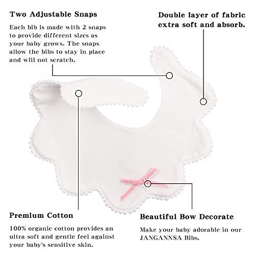 JANGANNSA JANGANNSA 3 PCS Flower Baby Bibs Infant Burp Clothes for Baby Girls Saliva Towel Cotton Infant Toddler Girls Bibs(3 PCS -B)