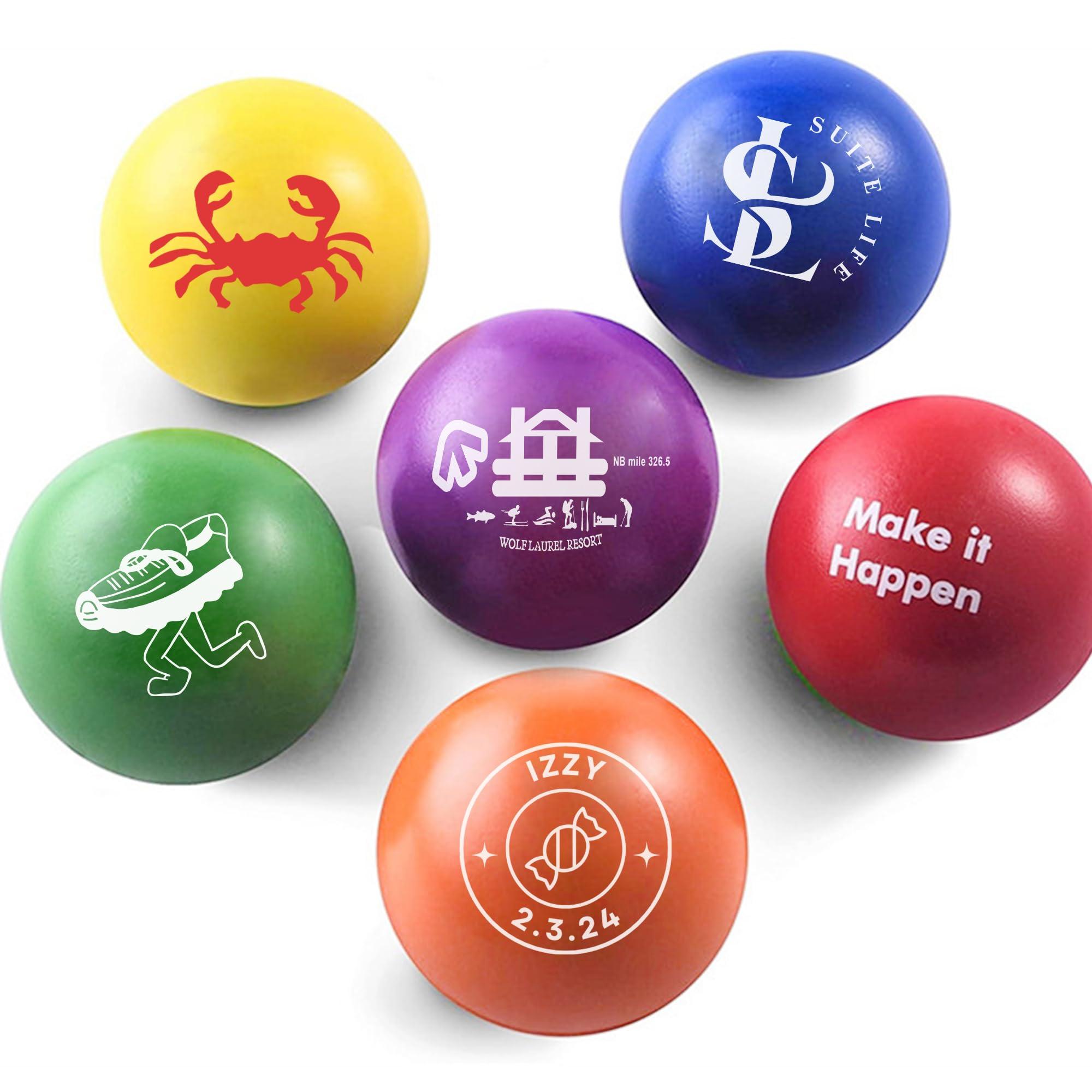Generic 50PCS Custom Bulk Stress Balls Personalized Stress Ball Customized Promotional Items with Logo/Text/Email//Phone Number/QR Code