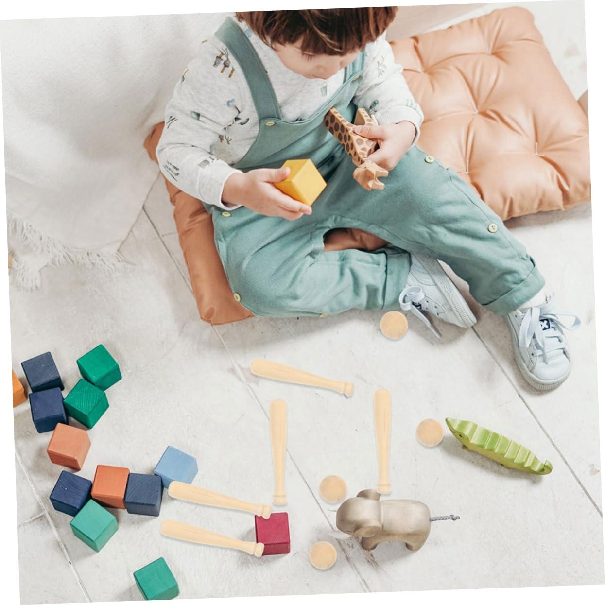 Alasum Alasum 4 Sets Mini Baseball Bat Toys Woody Toy Baseballs Baseball Bats Wood Crafts Unfinished Mini Baseball Painting Models Mini Graffiti Models Painting Baseball Bat Wooden