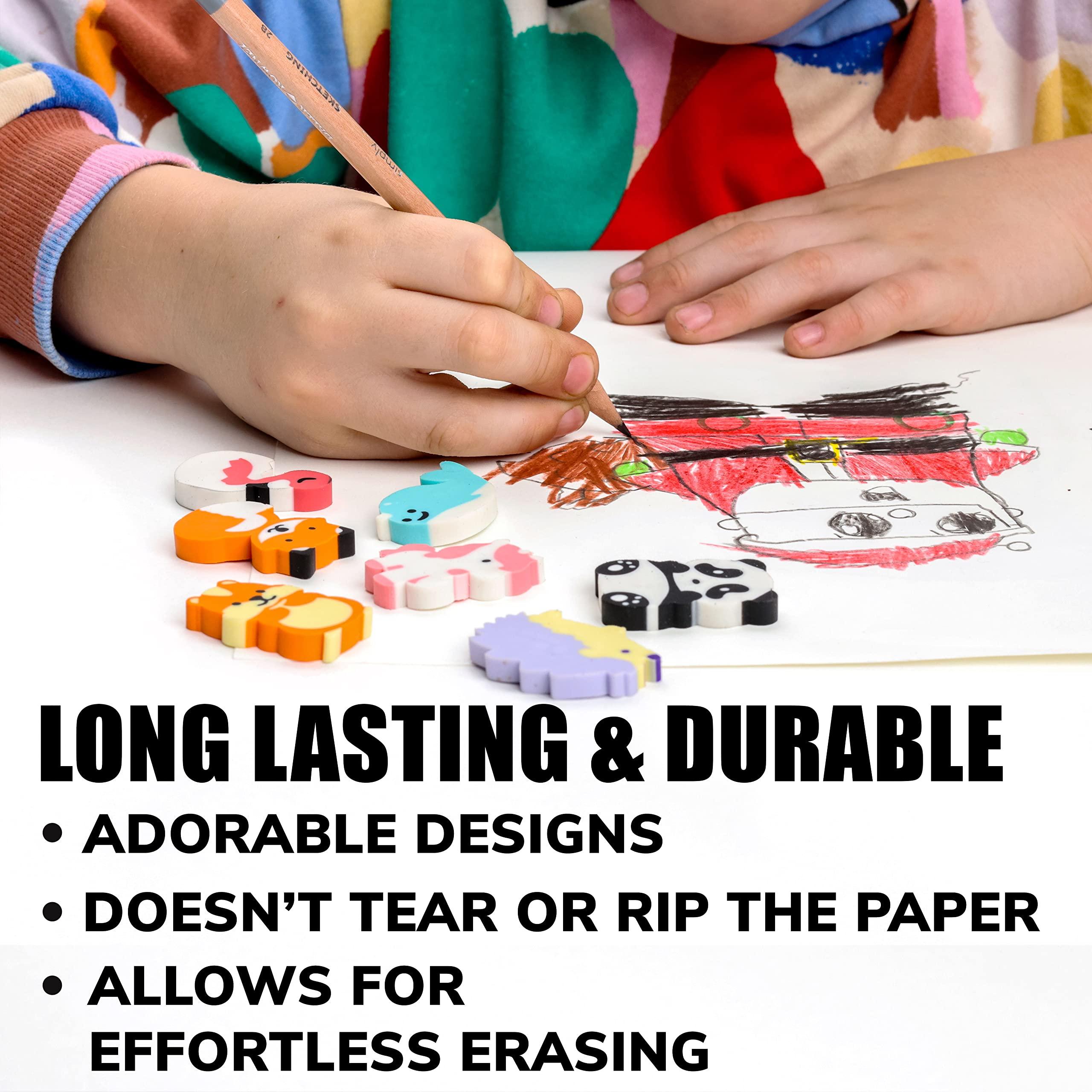 Entervending Erasers for Kids - Pencil Eraser Animals - Dolphin Erasers - 30 Pcs Mini Erasers Kids - Cute Erasers for Classroom Prizes - Mini School Supplies - Vending Machine Toy - Easter Egg Fillers