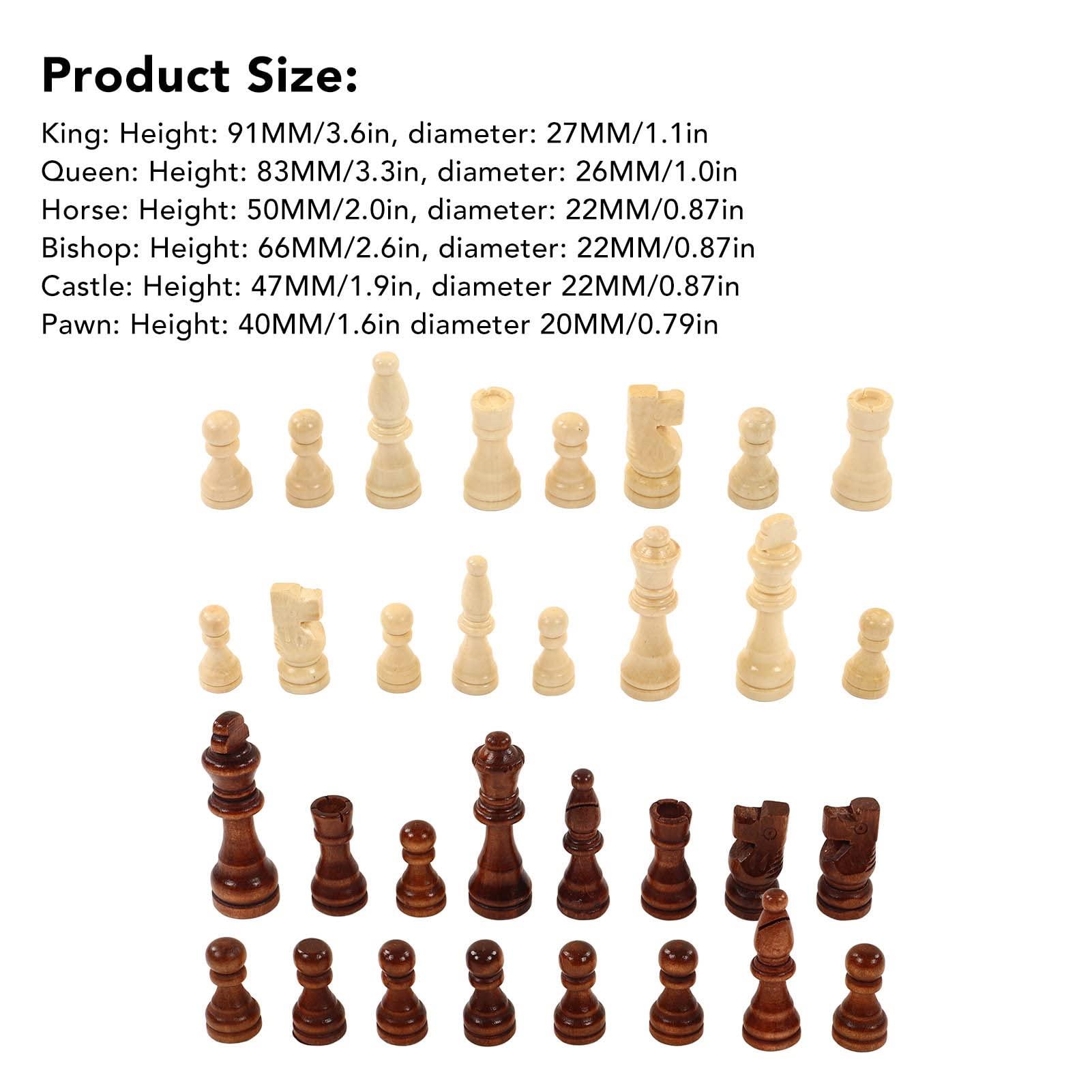 ChengyuWei International Chess Set, Tournament Chess Set, Portable Chess & Checkers Set, Travel Board Games for Adults, Easy to Carry, for Beginner, Chess Board Game Kit