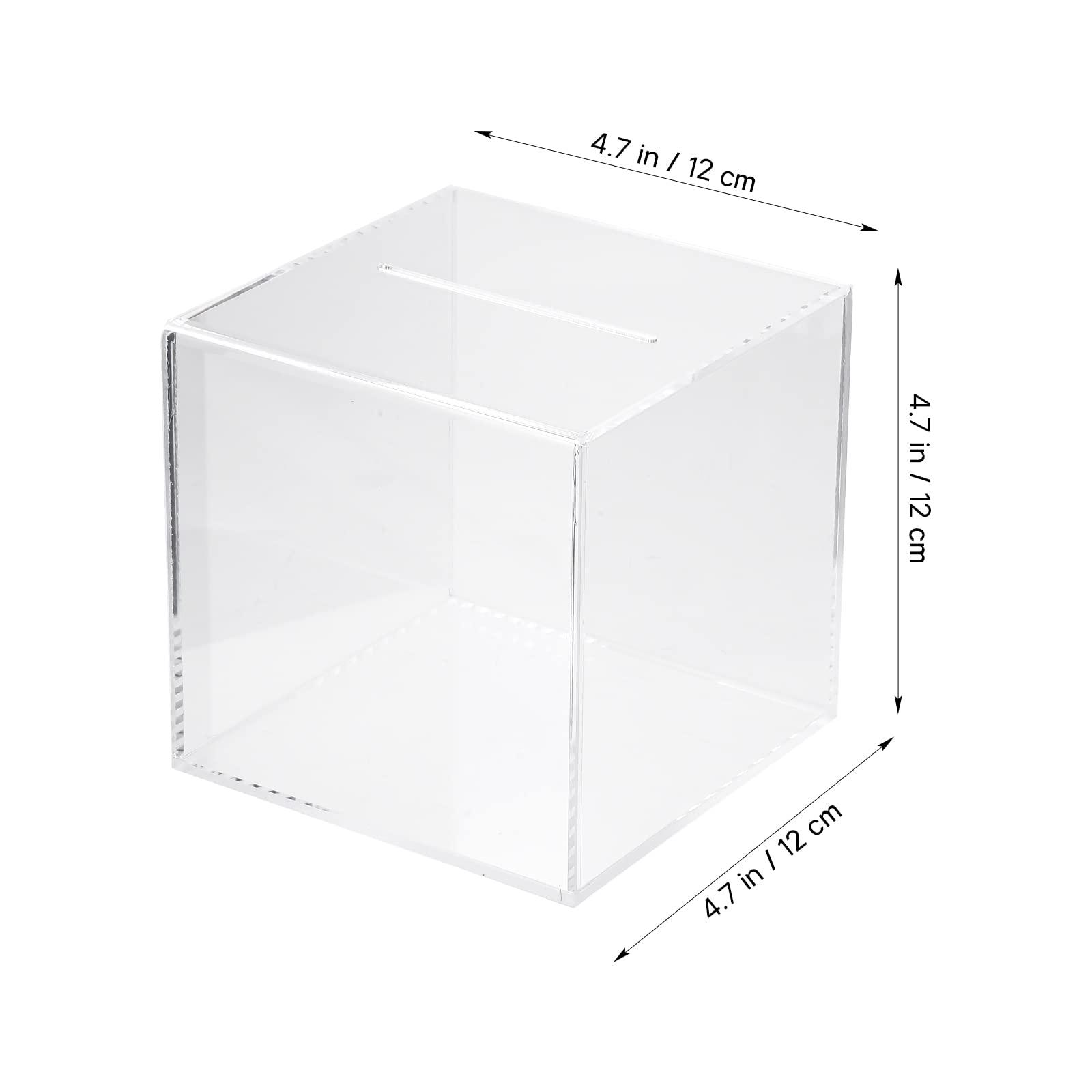 SAFIGLE SAFIGLE Clear Piggy Bank Acrylic Money Bank Transparent Coins Saving Pot Cash Container Box Coin Jar for Adults Kids Birthday Gifts Decoration 12cm
