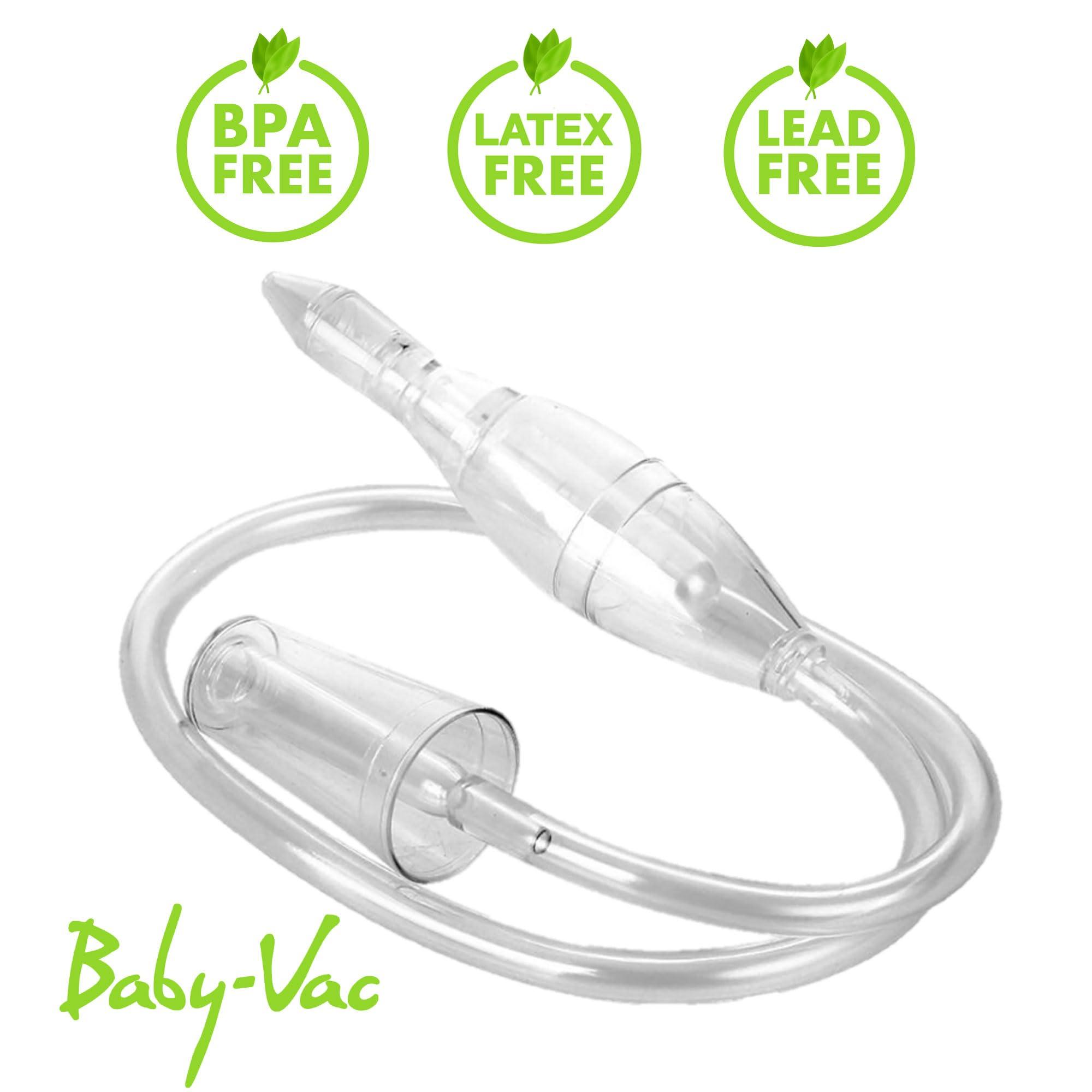 BABY-VAC BABY-VAC Clinically Tested Baby Nasal Aspirator - Vacuum-Powered Nose Sucker with Suction Head & Cleaning Brush for Safe and Gentle Relief