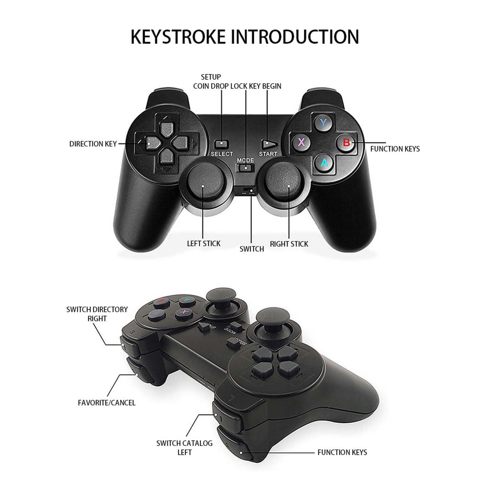 Generic X2 Retro Game Stick 40000, X2 Ultra Game Stick 4k Hd Output 40000 Classical Games, Plug & Play Video Game Consoles with Double Wireless 2.4g Controller, Retro Game Console for Gamers (32G)