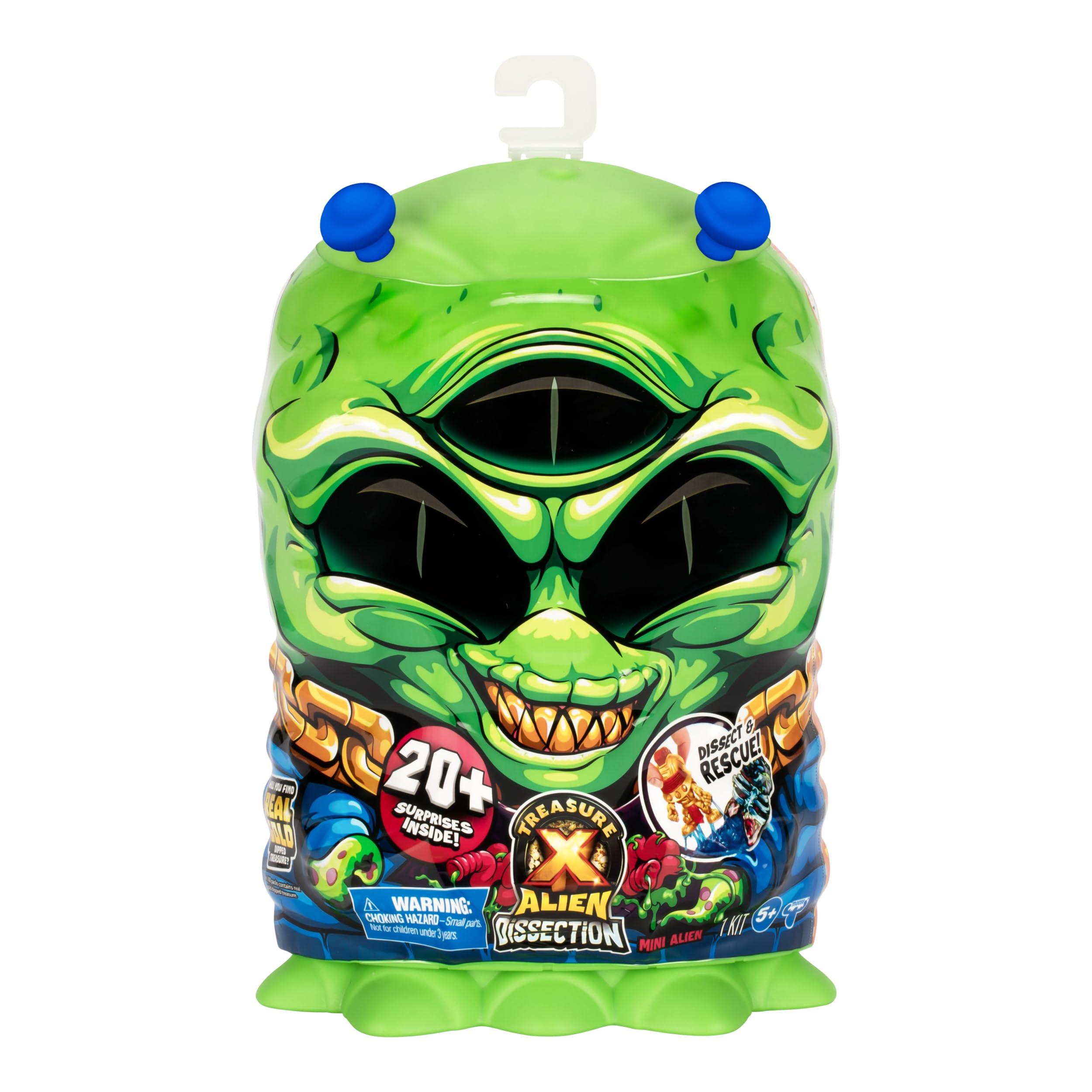 Treasure X TREASURE X Mini Alien Dissection, Dissect The 8\"\" (20cm) Mini Alien to Reveal 20 + Surprises Hidden Within! 3 Different Mini Aliens to Collect and Dissect