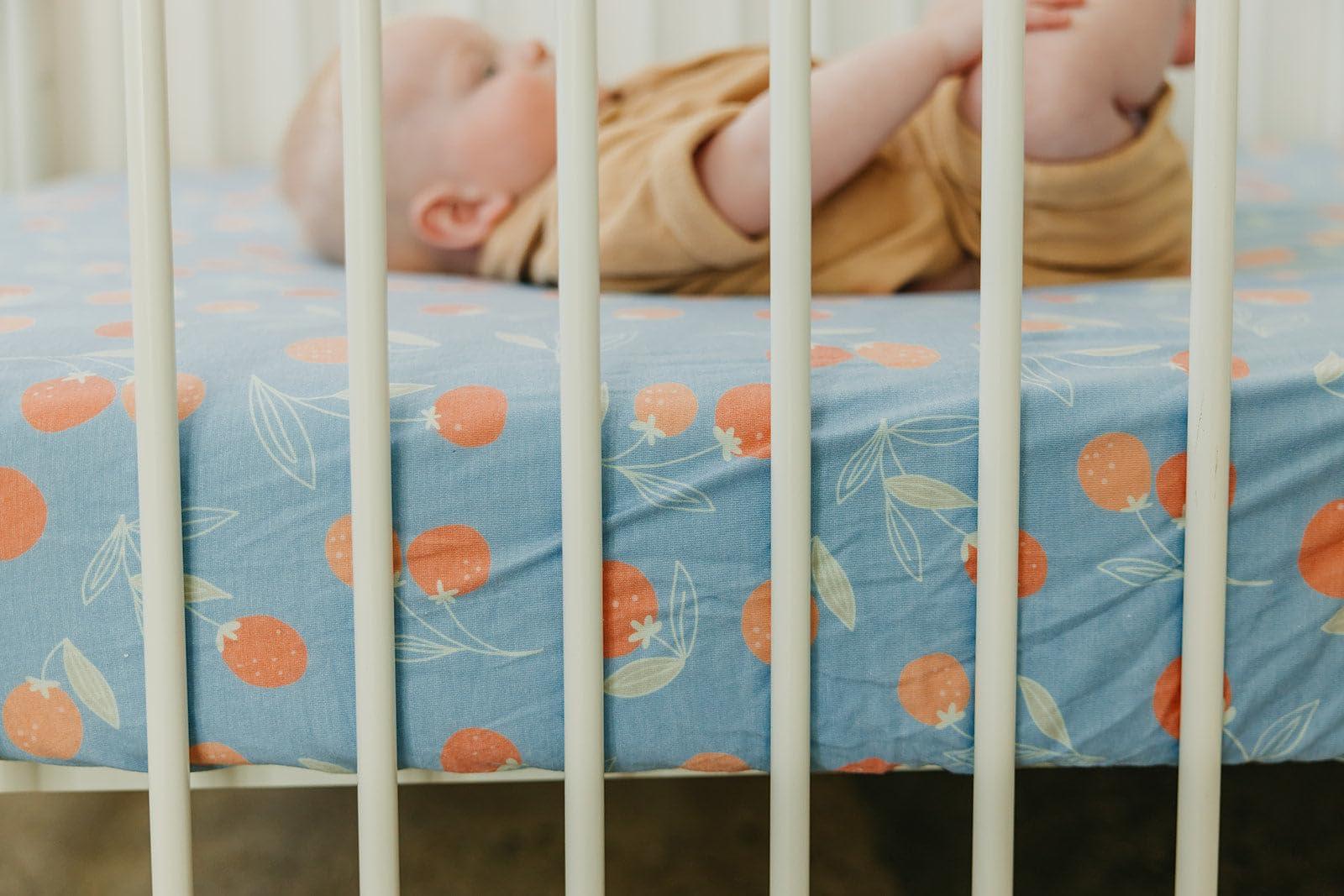 Copper Pearl Copper Pearl Premium Knit Baby Crib Sheets for Boys and Girls : Breathable and Soft, Fitted Crib Sheets for Standard Baby Mattresses, Crib Sheet for Baby Registry or Shower Gift, Clementine