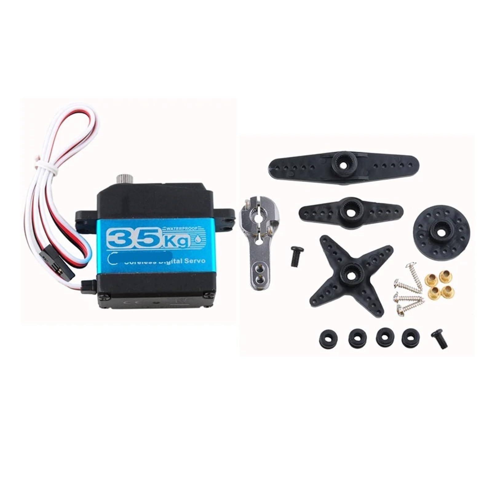 DVOGIFJG 35KG 7.4V DS3235 PRO 45KG 7.4V DS3245 Coreless Digital Metal Servo 180/360 Waterproof IP66 with 25T Servo Arm(35KG 270)