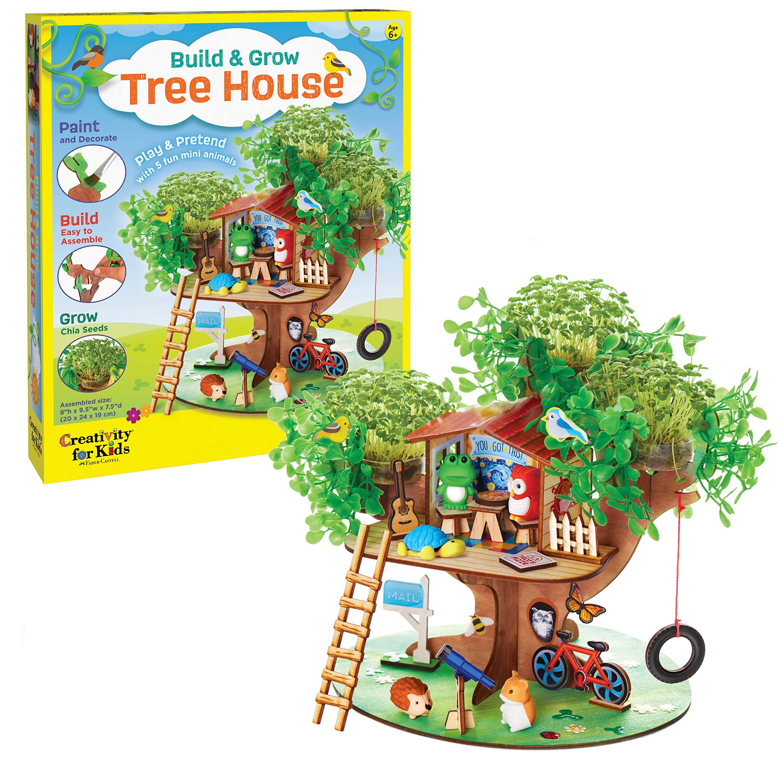 Creativity for Kids Creativity for Kids Build and Grow Tree House Craft Kit - Treehouse Playset Toy for Boys and Girls, Classic Toys for Kids