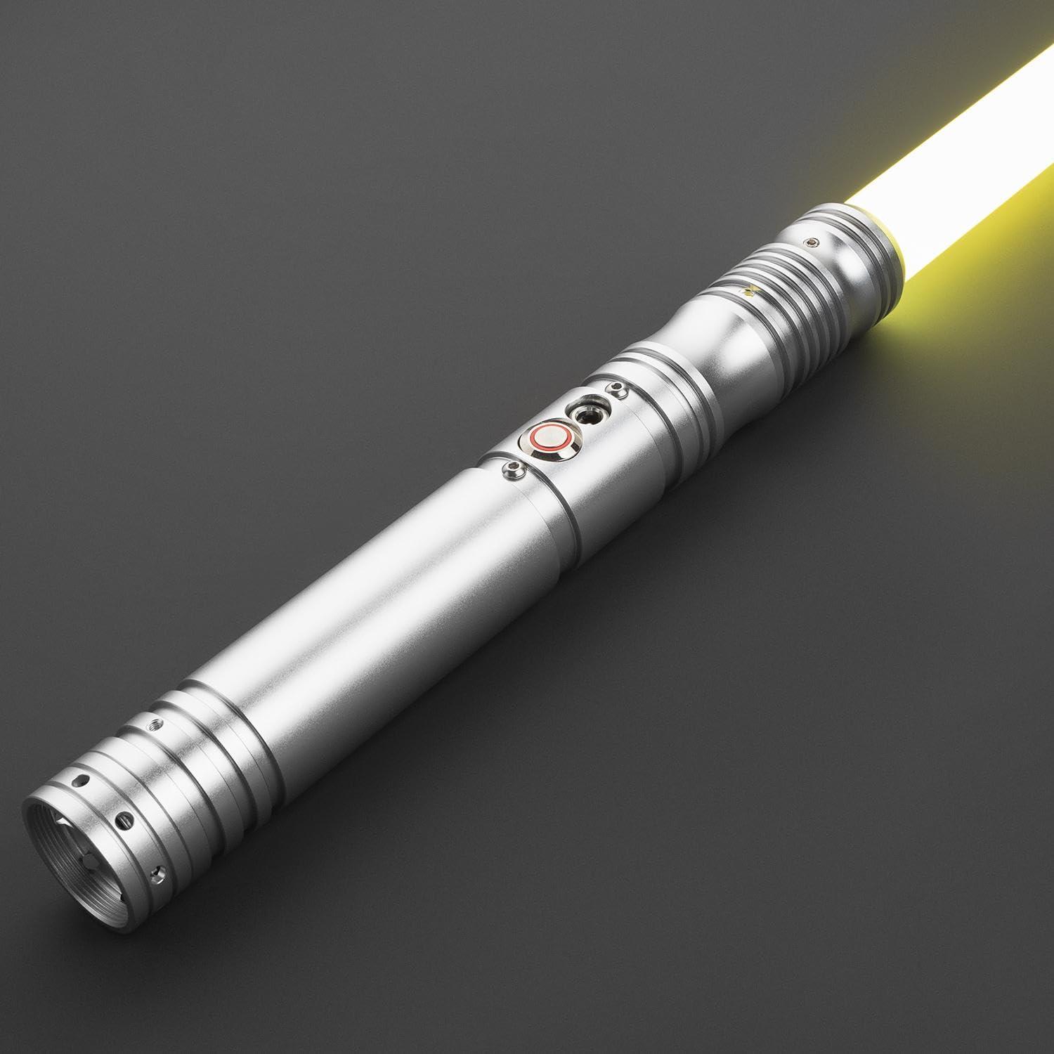 SaberX First Steps Lightsaber by SaberX: Duel-Ready, Color-Changing, 50w LED, Sound Effects, Aircraft Aluminum, Polycarbonate Blade, Ergonomic Handle, Ideal for Beginners & Enthusiasts, 92cm Xenopixel-Silver
