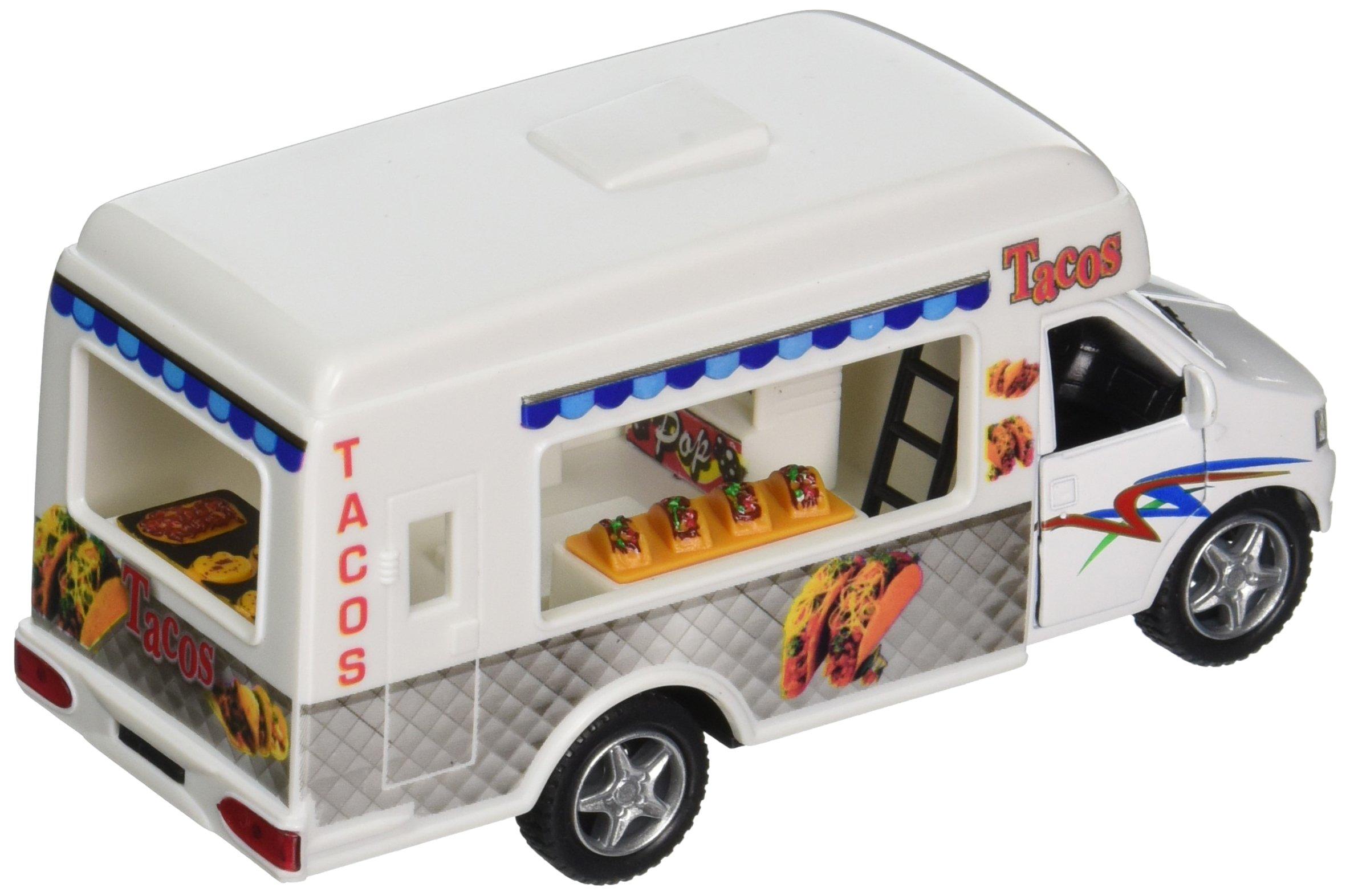 KinsFun KiNSFUN Taco Truck Die Cast Metal with Pullback Action