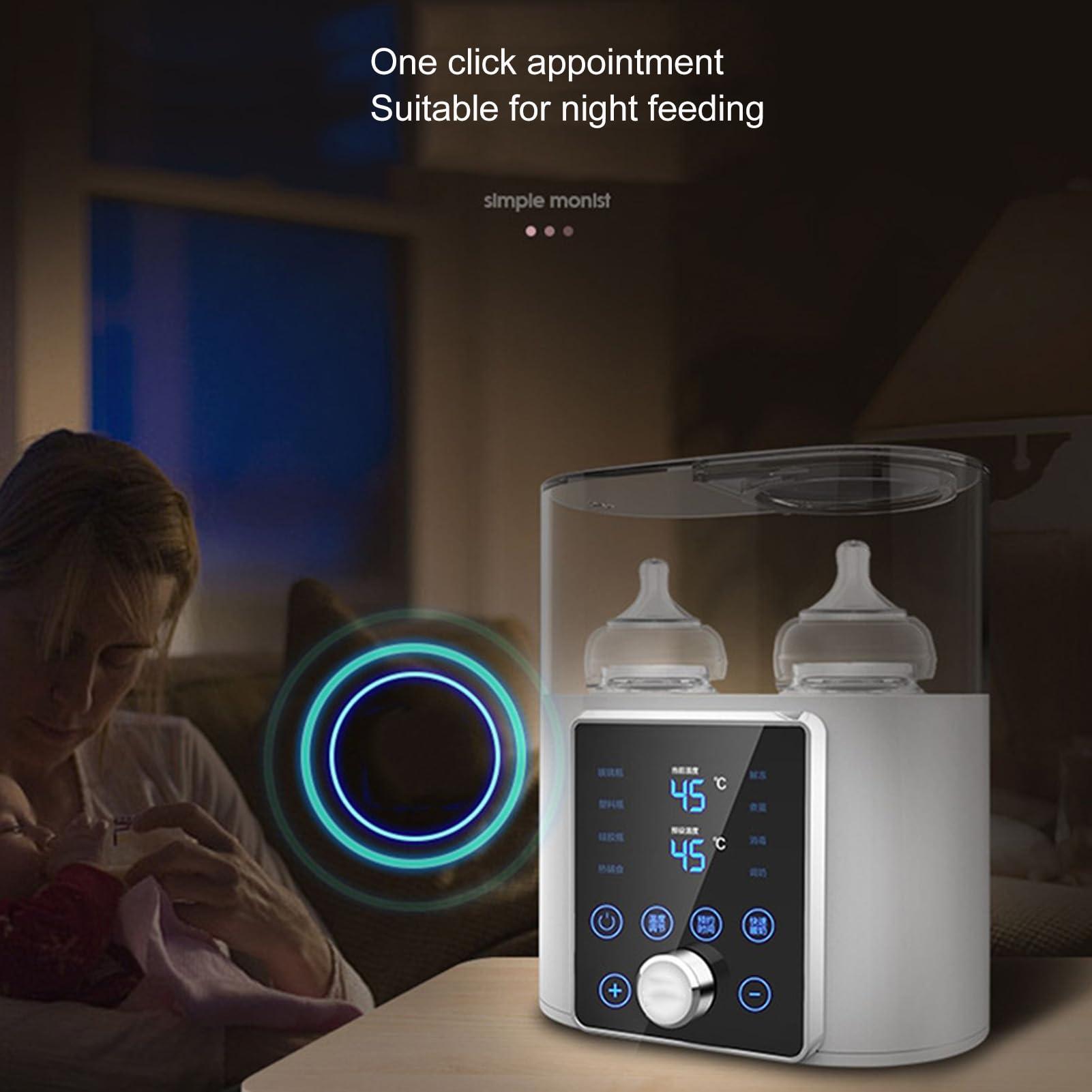 Marhynchus Baby Bottle Warmer, 2 Bottles Fast Heating, Bottle Cleansing, Multifunction Portable Bottle Warmer