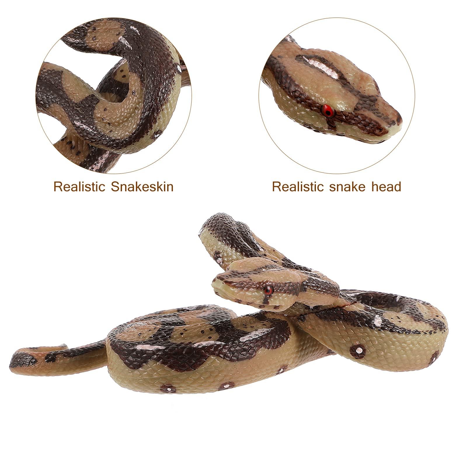 VALICLUD Realistic Rubber Snakes Fake Snake Pranks Scary Snake Toys for Garden Props Trick Halloween Decoration