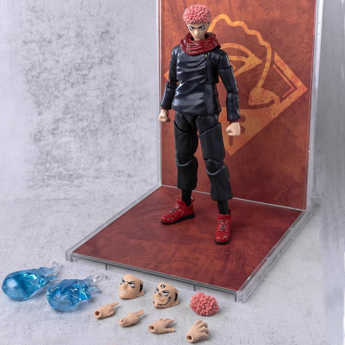 QAHEART QAHEART Itadori Yuji Action Figure, 18cm Anime JJK Figure Model Statue Movable Figure, Changeable Face Handmade Collectible Desktop Decoration Gifts for Fans