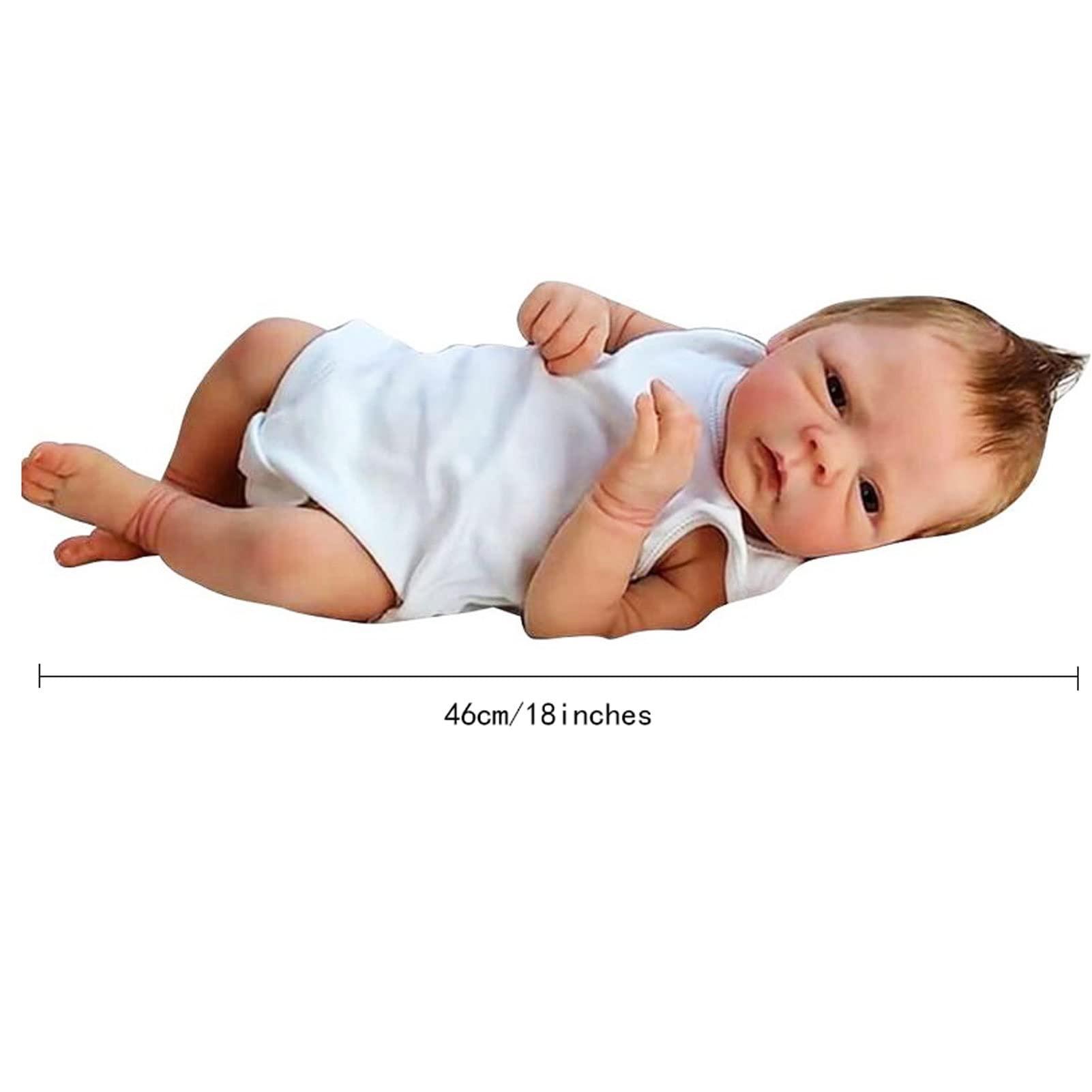 GDFHOMER GDFHOMER Reborn Baby Dolls Boy/Girl Newborn Doll Soft Full Silicone Body Reborn Dolls Lightweight Washable Toddler Doll Xmas Gifts (Color : BOY)