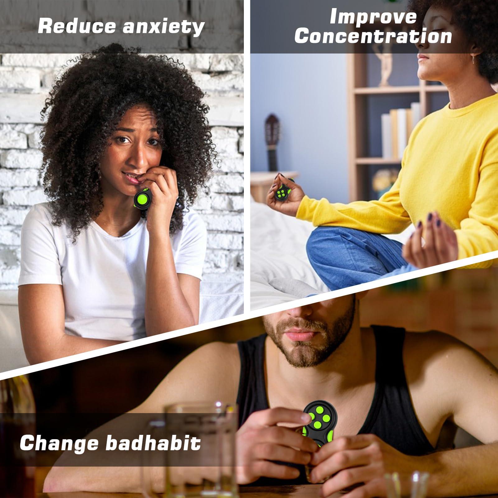 WTYCD WTYCD Original Fidget Toy Game, Rubberized Classical Controller Fidget Concentration Toy with 8-Fidget Functions and Lanyard - Excellent for Relieving Stress and Anxiety(Green)