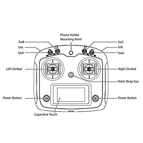 Xiangtat Xiangtat Flysky FS-I6S 10ch 2.4G AFHDS 2A RC Transmitter Control w/FS-iA6B Receiver for RC Drone Quadcopter