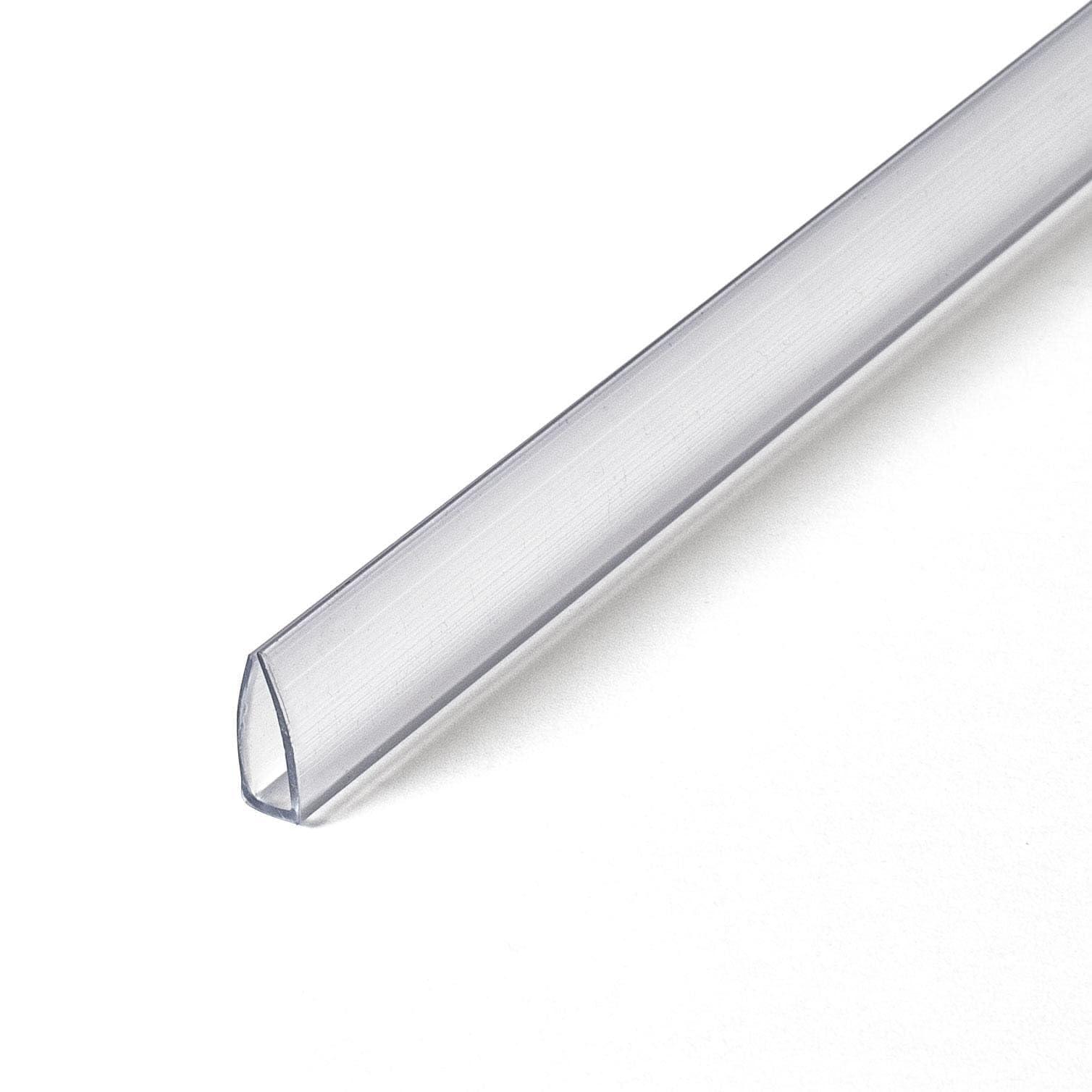 OUTWATER Outwater Plastics 130-Cl-8 Clear 1/8 Inch Rigid Vinyl Plastic Clear Plastic U Channel C Channel 96 Inch Lengths (Pack of 13 Pieces, 104 feet Total)