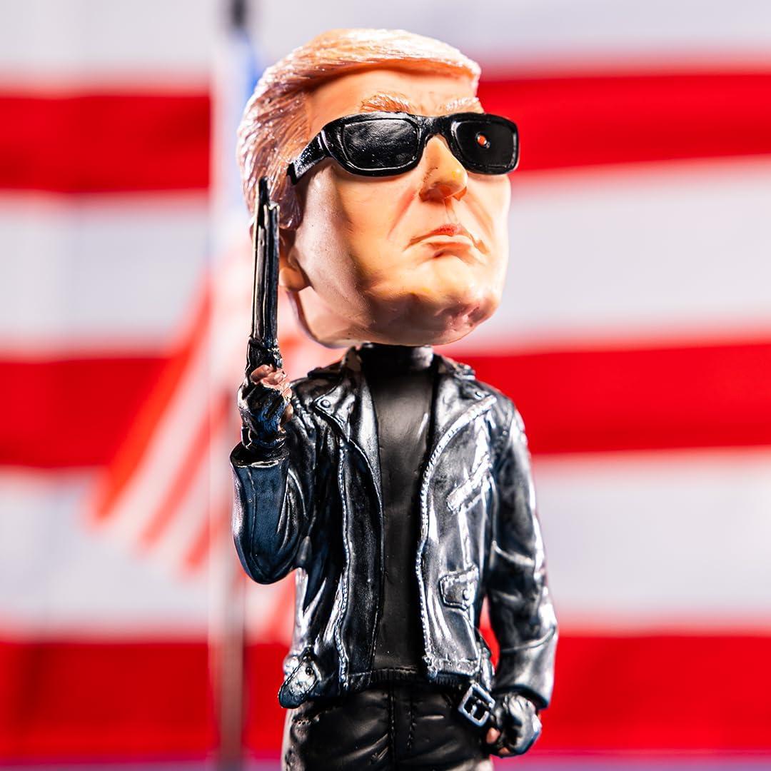 Proud Patriots Donald Trump Collectibles - Proud Patriots The Trumpinator: Donald Trump 2024 Bobblehead for Trump Supporters and Patriotic Americans | The #1 Trump Gifts