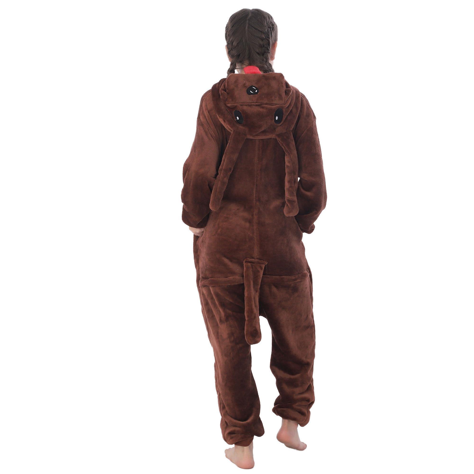 WAFUNNE WAFUNNE Animal Onesie Costume for Kids Child Boys Girls Womens Mens Cosplay Halloween Costumes Easter Onesies Tedy Dog 140