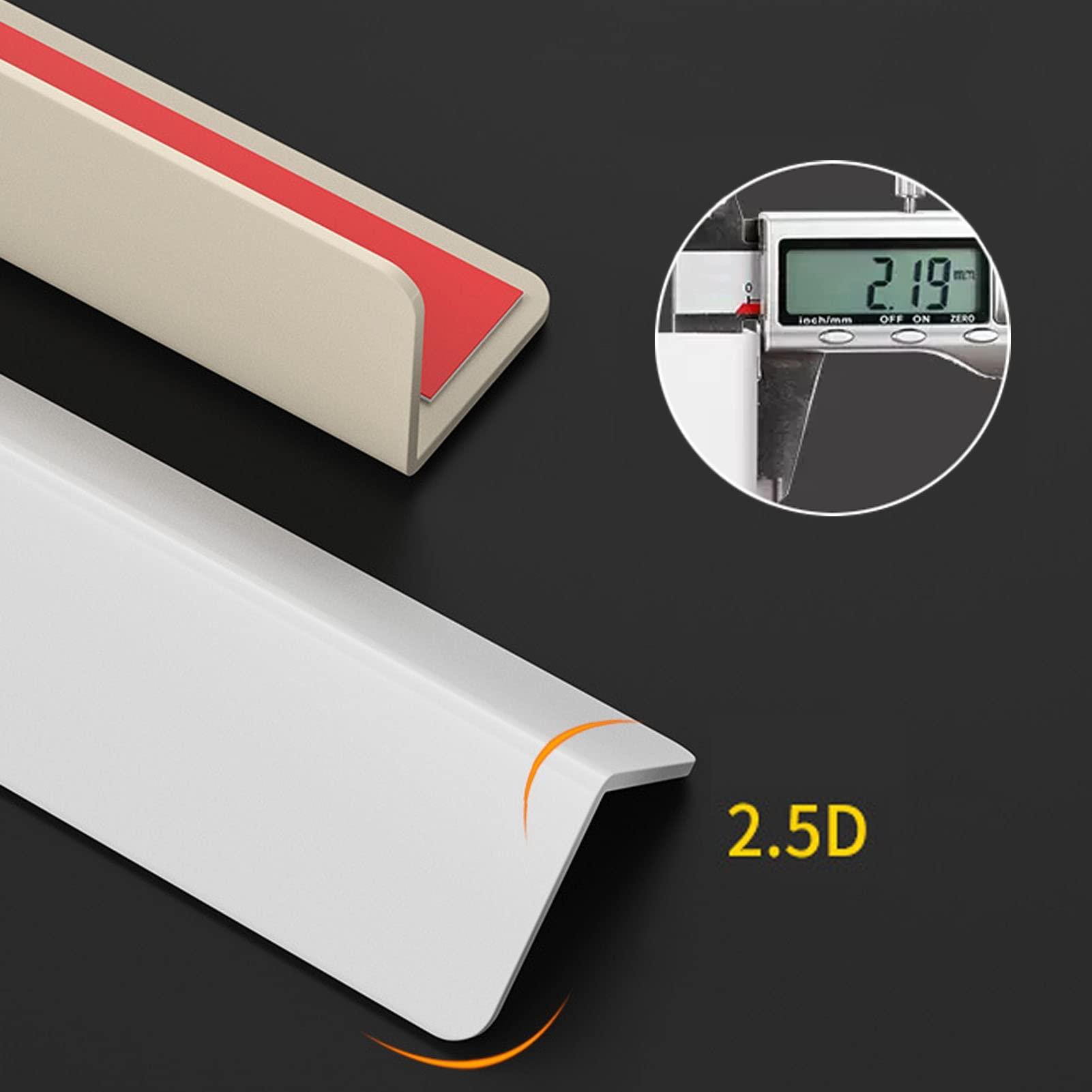 BESNUT PVC Corner Guards for Walls, Self Adhesive Wall Corner Protector Right Angle Anti-Collision Shield Edging Trim Strips for Offices Shops Home(L: 1.8M) (Color : Black, Size : W 3.6cm)