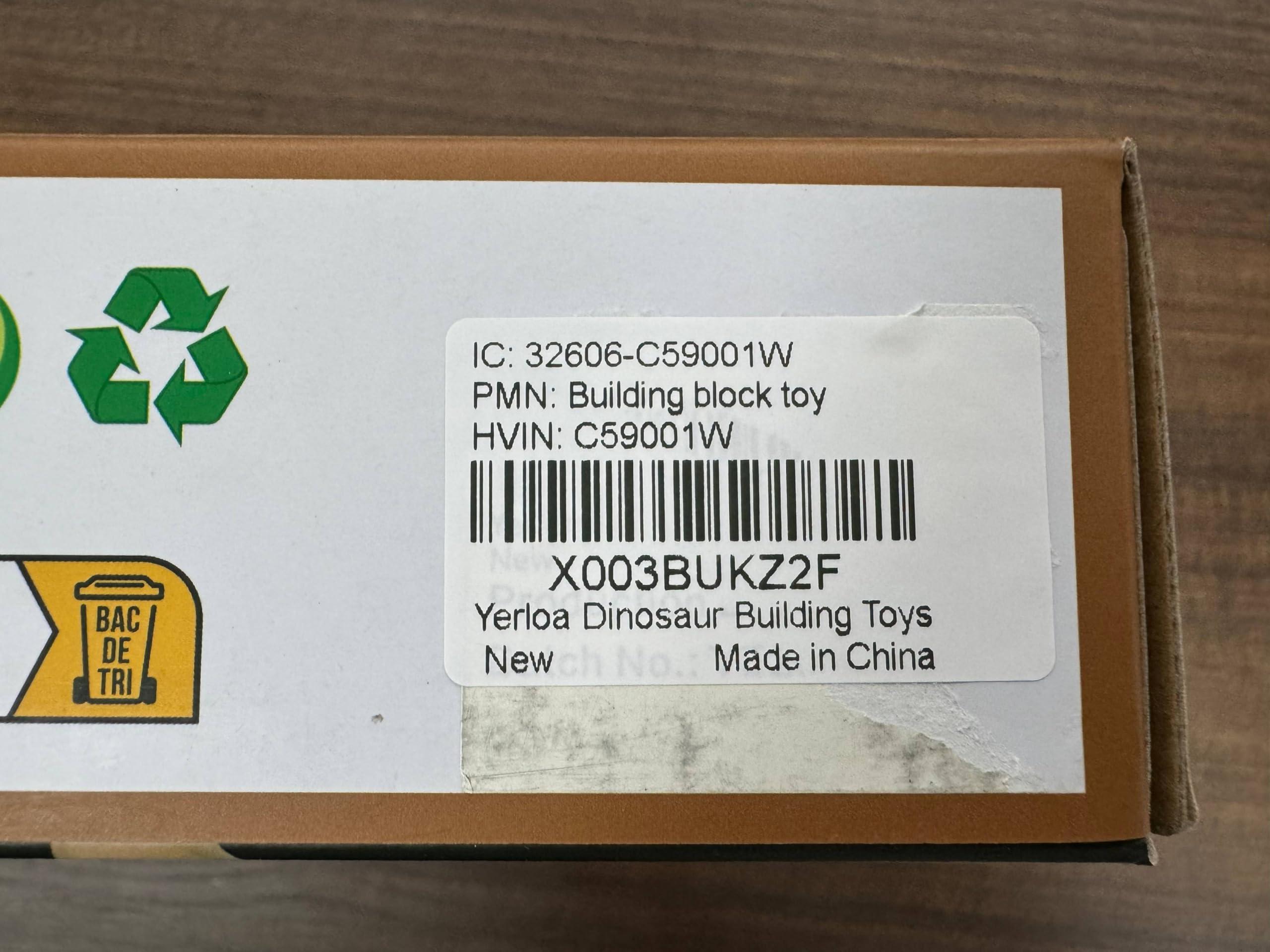 Yerloa Yerloa Dinosaur Toys for Kids 8-12 Jurassic Building Kits for Boys 6 7 8 9 10 11 12 + Year Old 343 Pcs Remote Control STEM Projects Building Toys Blocks Sets Educational Birthday Gift for Kid 5-7 8-12