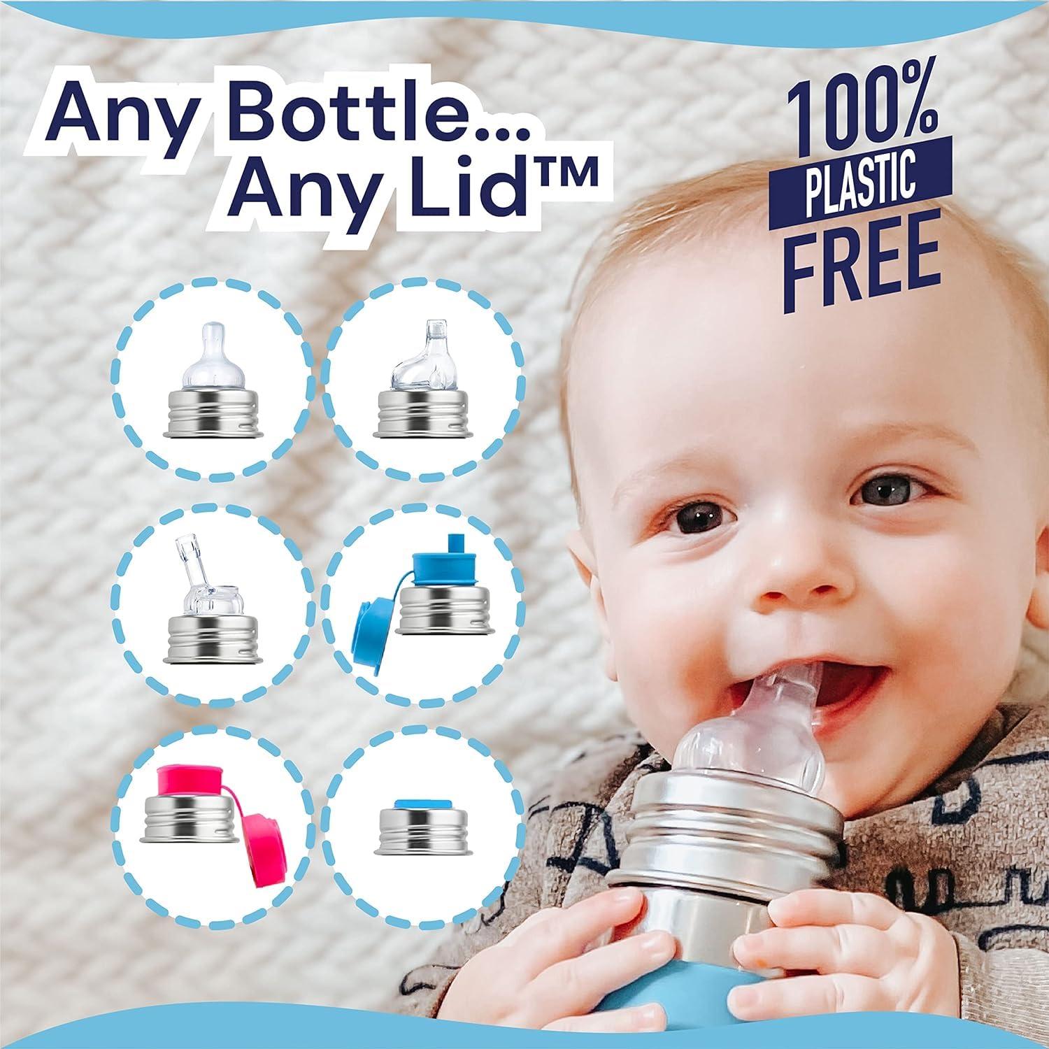 Pura Pura Kiki 11oz/325ml Stainless Steel Sippy Cup Bottle w/Sleeve, Plastic-Free, MadeSafe Certified, Medical-Grade XL Silicone Sipper Spout Fast Flow for Kids, Toddlers, Babies & Infant - Rose Sleeve