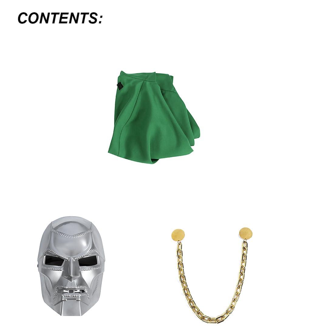 COSKEYFM COSKEYFM Unisex Doctor Doom Costume Shawl with Mask Halloween Victor von Doom Costume