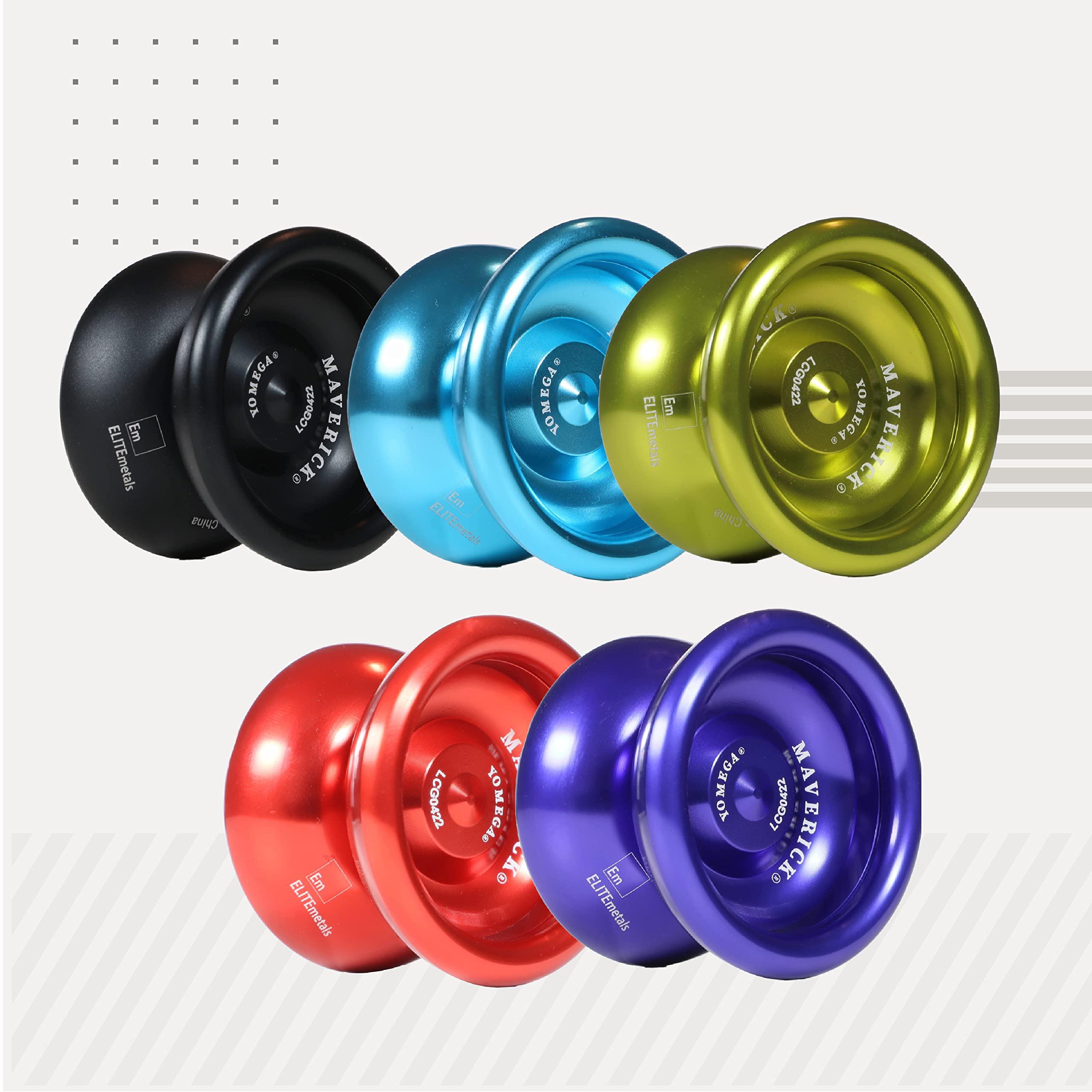 Yomega Yomega Maverick - Professional Aluminum Metal Yoyo for Kids and Beginners with C Size Ball Bearing for Advanced yo yo Tricks and Responsive Return + Extra 5 Strings & 3 Month Warranty (Red)