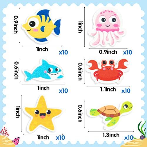Yopyame Yopyame 60Pcs Ocean Animals Mini Erasers for Kids Bulk Assorted Novetly Sea Animals Pencil Erasers Cute Puzzle Eraser Desk Pet School Classrrom Prize Student Homework Rewards Gift Filling Party Favors