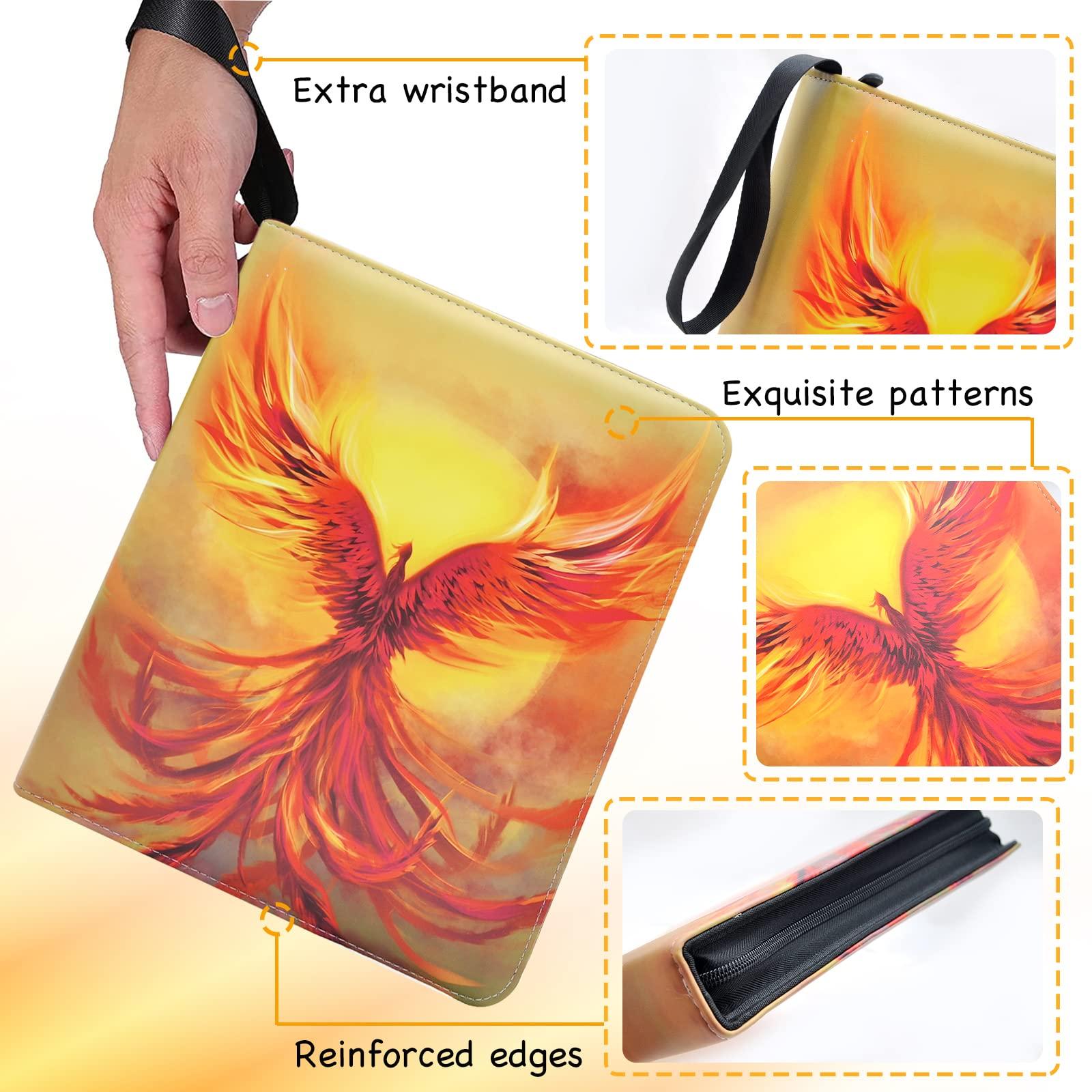 uimomn Card Binder for Trading Cards | 9 Pocket with 50 Sleeves up to 900 Cards | Holder Album School Choice for 1-18 Year Boys/Girls | Trading Card Binder Display Case (Card not included) (F1)