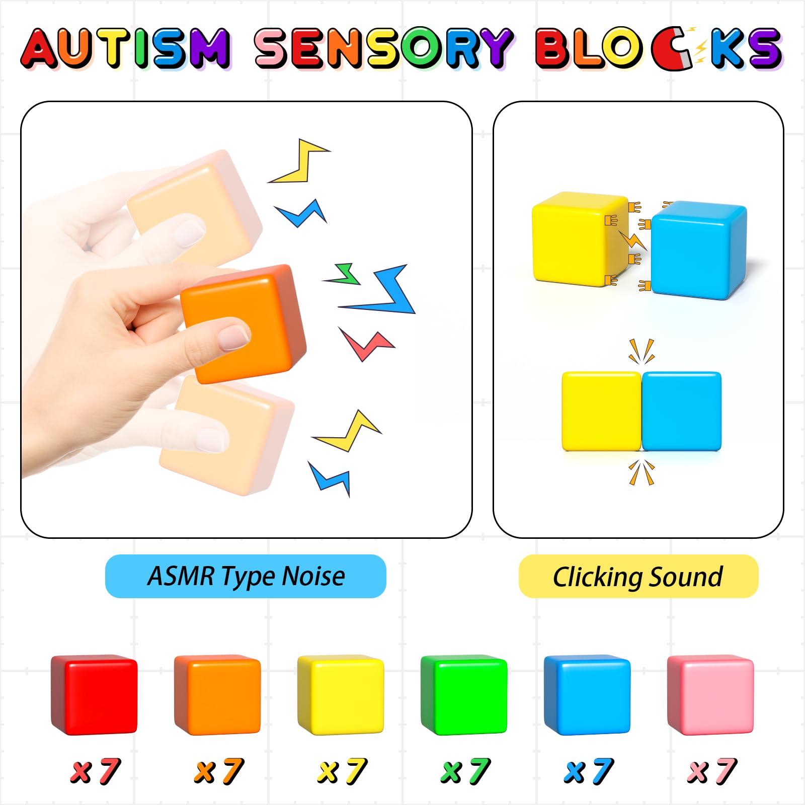 Apluses Apluses 96Pcs Magnetic Blocks, More Quantity can Create Bigger Buildings and Improve Children\'s Thinking