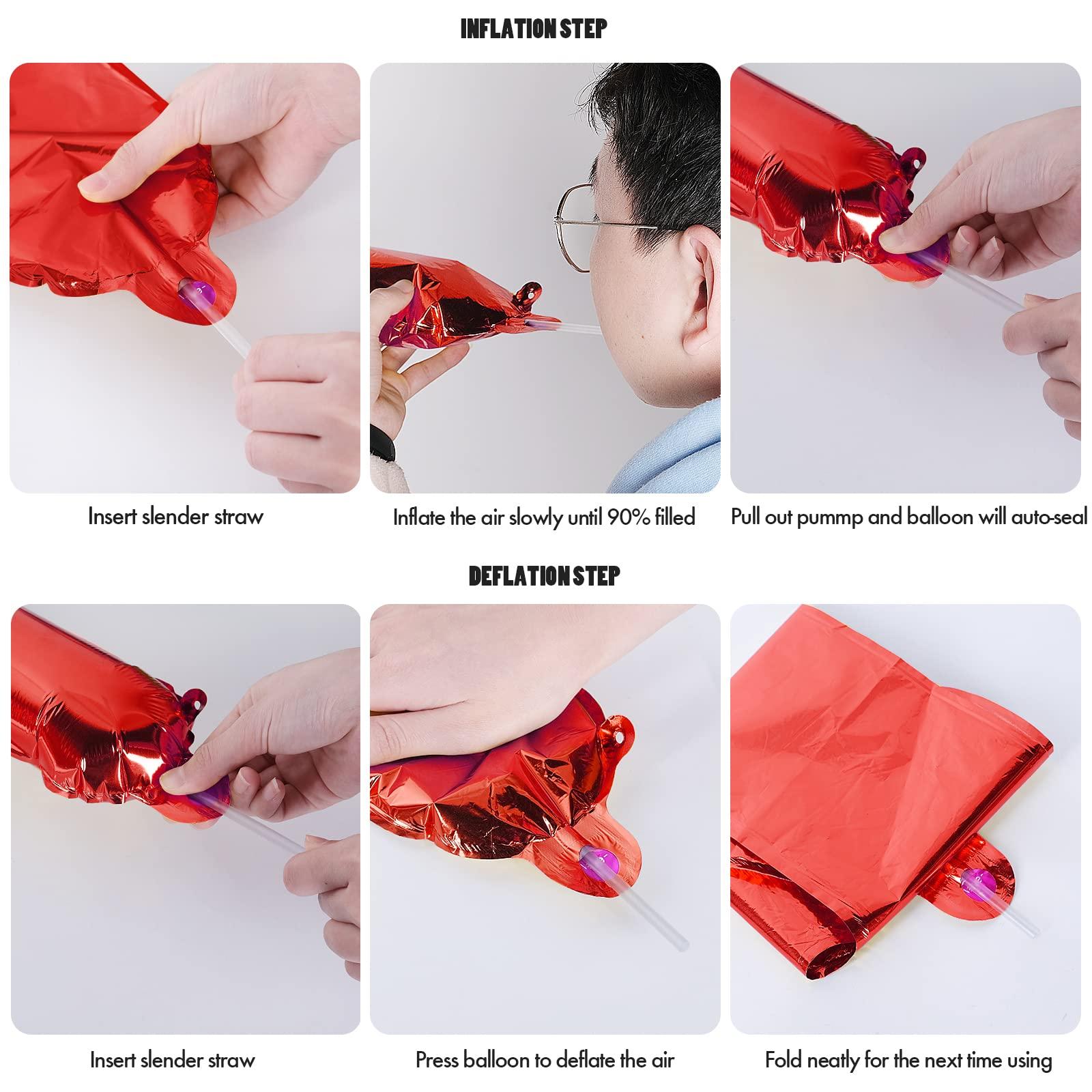 CANREVEL CANREVEL Happy Birthday Banner 13pcs 16 Inch Mylar Foil Letters Sign with 8pcs Star Balloons & LED Lights Birthday Party Decorations for Kids and Adults - 3D Rainbow