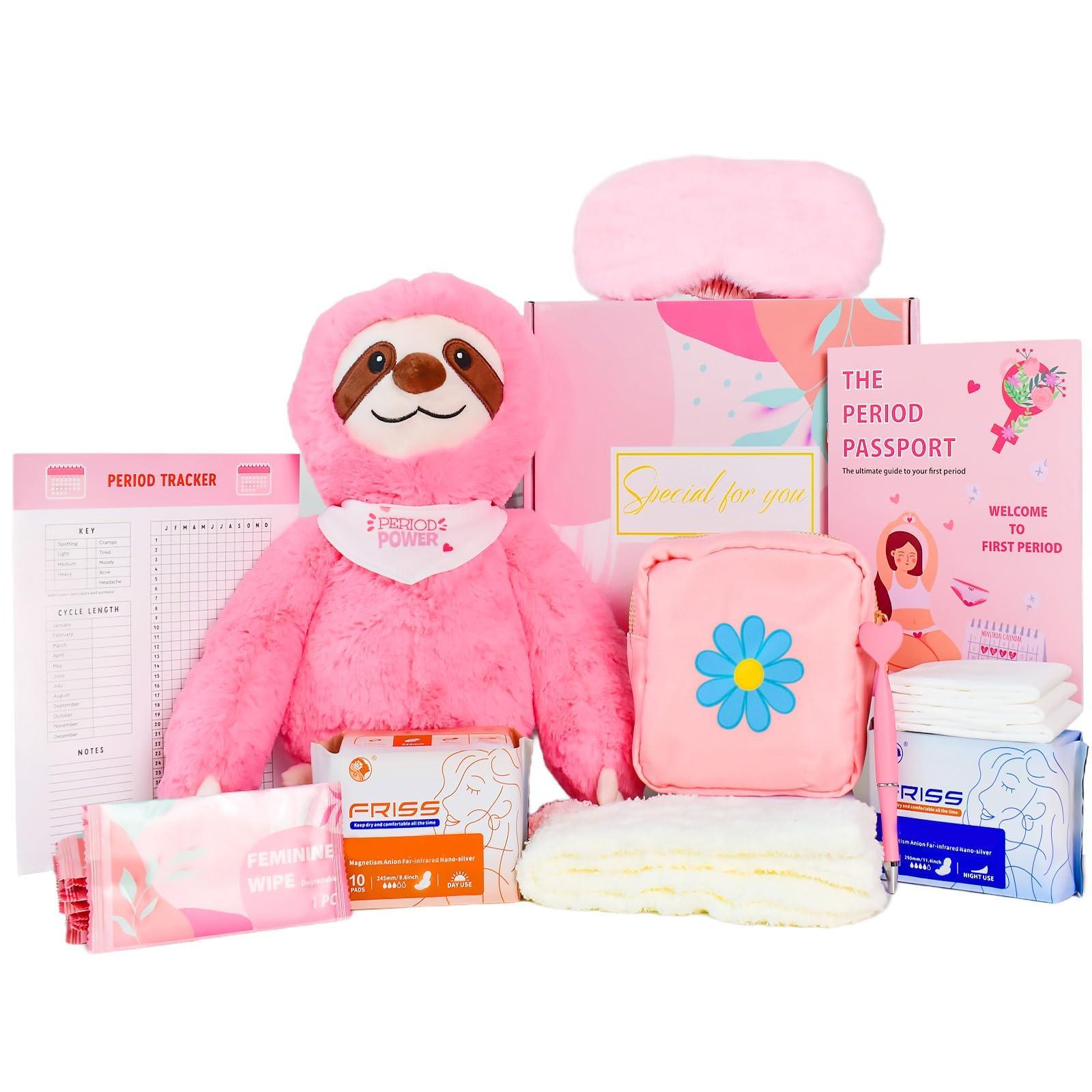 JAJOAGIA JAJOAGIA First Period Kit for Girls 9-12 - Period Starter Kit for Tweens - Period Comfort Kits for Girls 10-12 - First Period Gifts for Girls - Teen Girl Emergency Kit for School