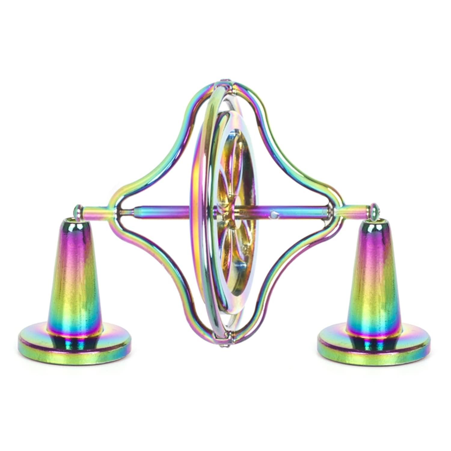 CHANGAIDA CHANGAIDA Metal Gyroscope Anti-Gravity Spinning Top Balance Toy Gift (Colorful)