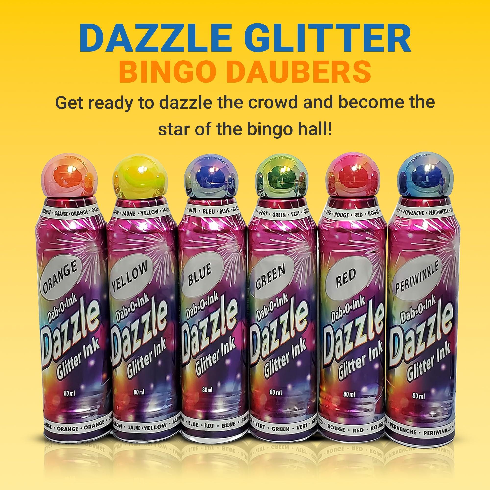 LUCKY LADY DAUBER CO Lucky Lady Bingo Daubers with Dab-O-Ink Dazzle Glitter and Sunsational Combo Gift Set 3 oz. 18 Pack, Versatile Bingo Ink Daubers - Bingo Markers and Bingo Stampers for Adults and Kids