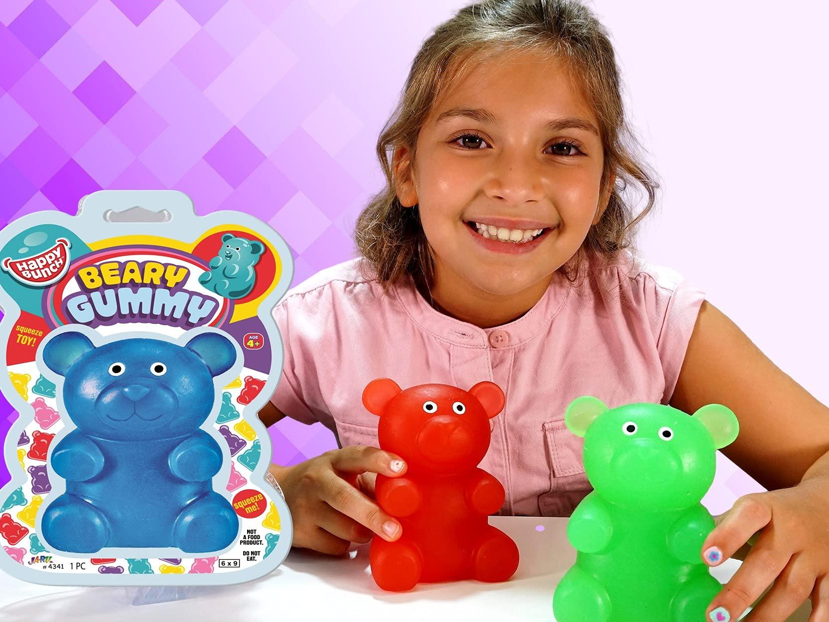 JA-RU JA-RU Jumbo Squishy Gummy Bear Toy (1 Unit Assorted), Squeeze Stretchy Bear Stress Relief & Sensory Toy. Squishy Toys, Fidget Toys for Boys and Girls, Great Party Favor Stuffer Toy 4341-1