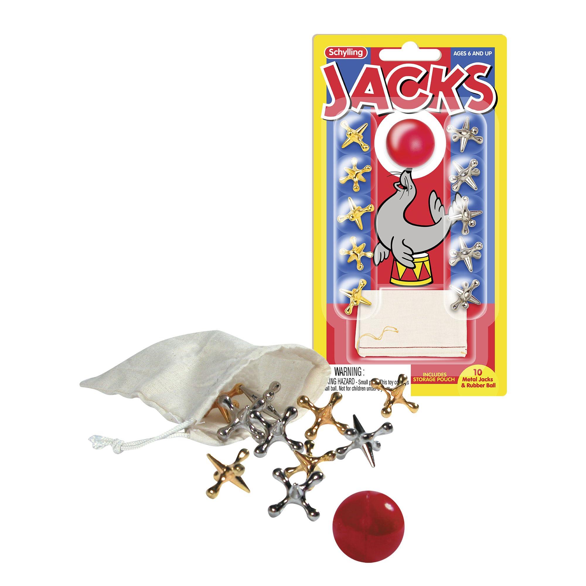 Schylling Metal Jacks and Rubber Ball Set