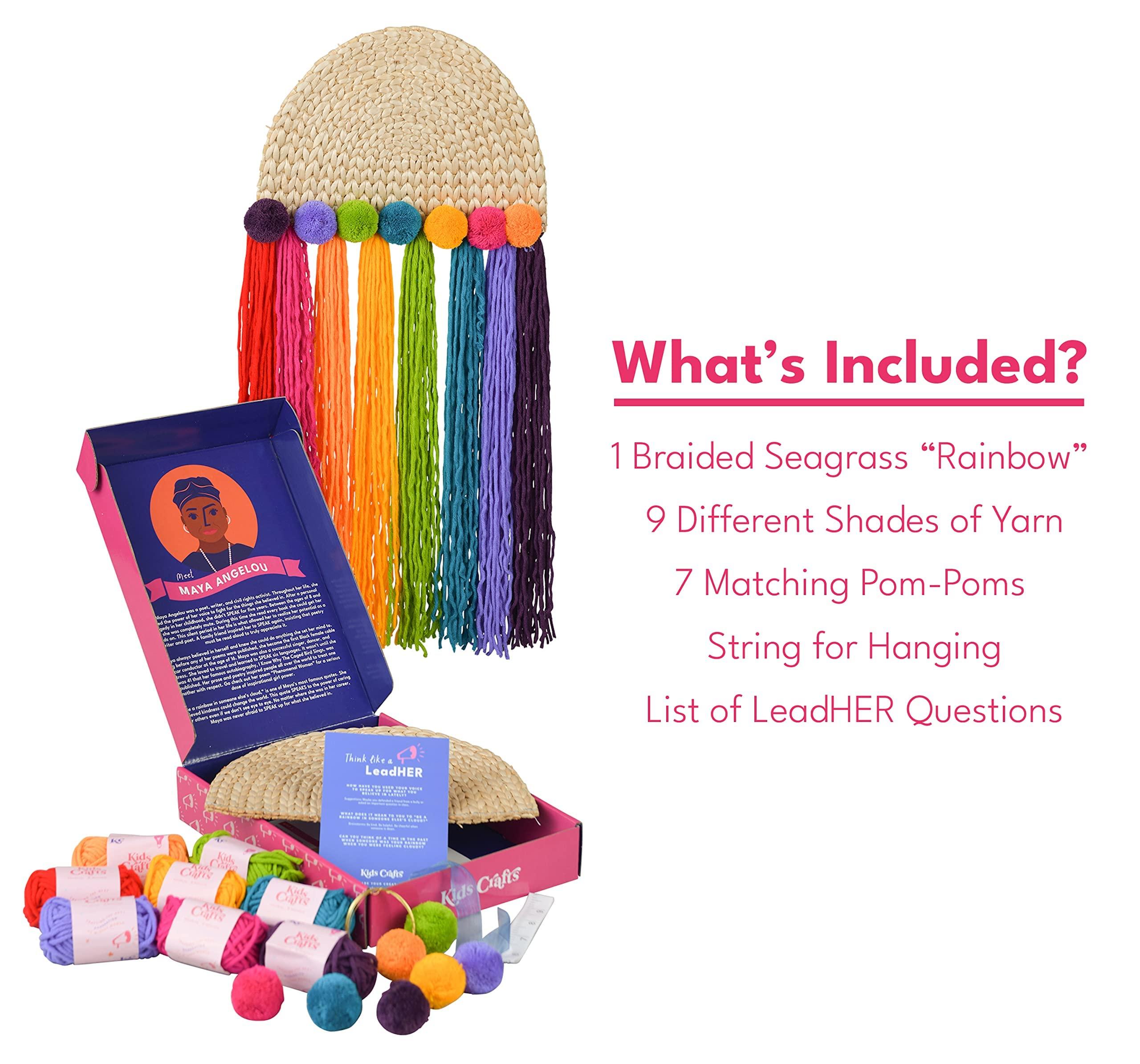 Kids Crafts Kids Crafts Rainbow Wall Hanging Arts & Crafts Kit - Fun DIY Craft Activity for Creative Gifts for 10 Year Old Girl