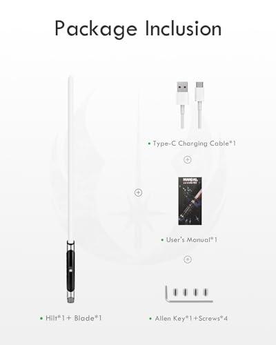 XenoSaber XenoSaber Upgraded Xenopixel 3.0 Motion Control Light Saber, Smooth Swing Combat Dueling Saber for Adults with APP, 34 Sound Fonts Infinite Color Change, 16GB SD Card, 8 Light Effect 12 Ignition